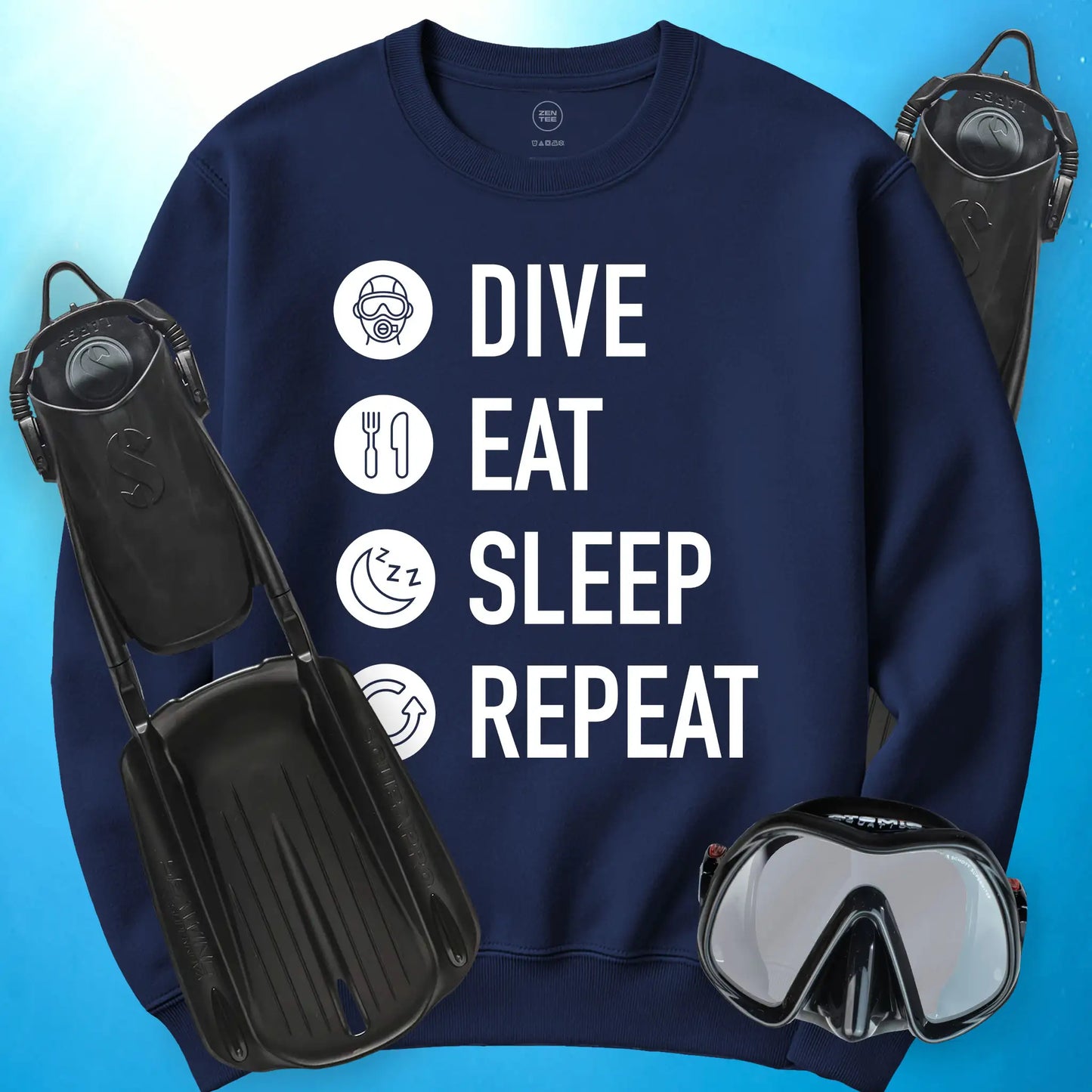 Dive. Eat. Sleep. Repeat Sweatshirt