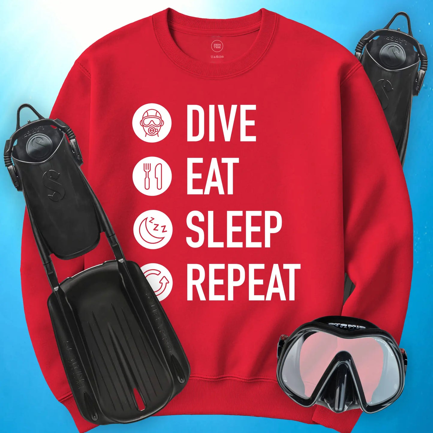 Dive. Eat. Sleep. Repeat Sweatshirt
