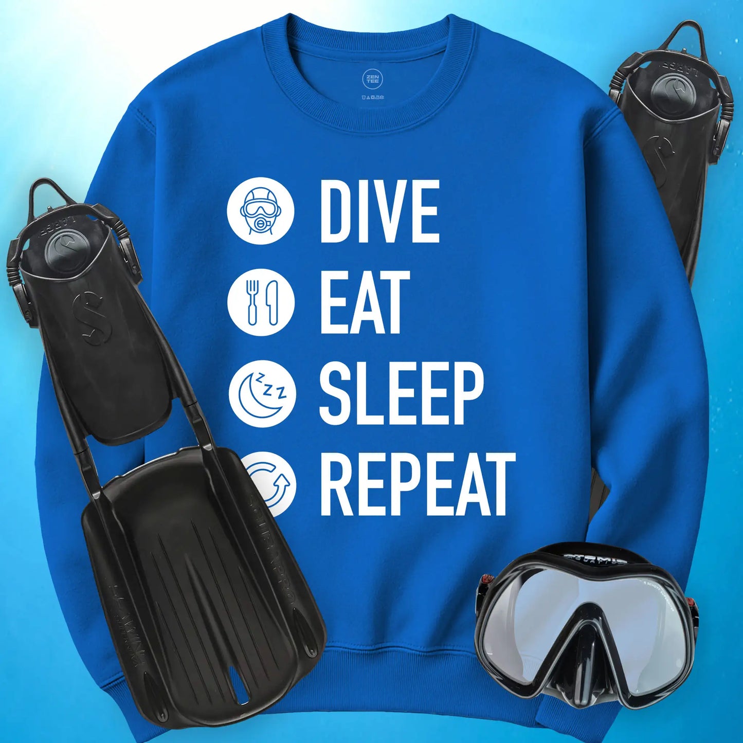 Dive. Eat. Sleep. Repeat Sweatshirt