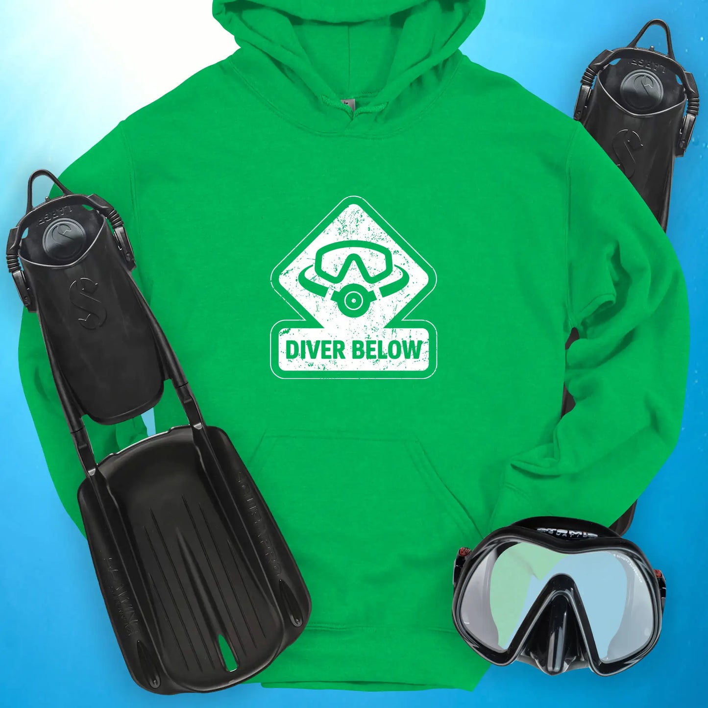Diver Below Vintage Hoodie