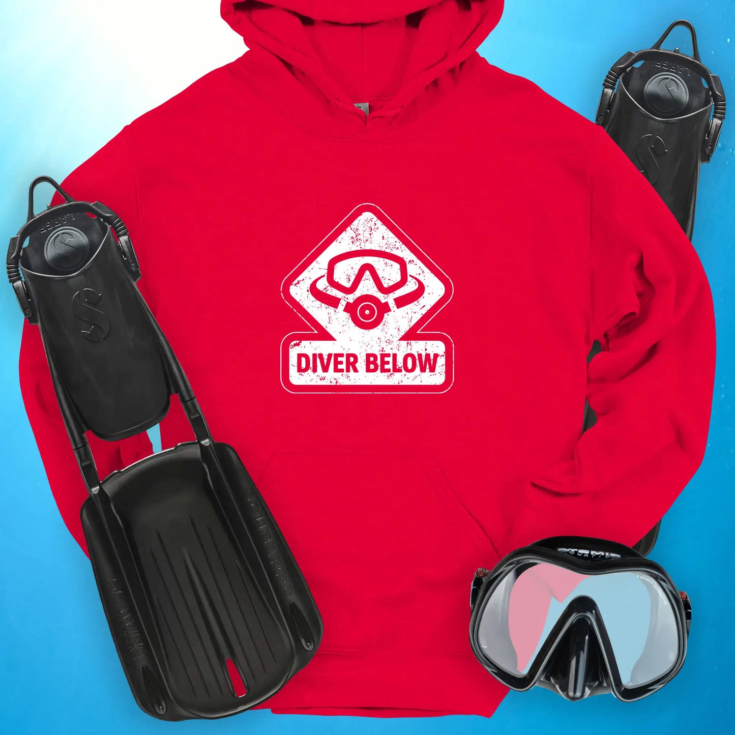Diver Below Vintage Hoodie