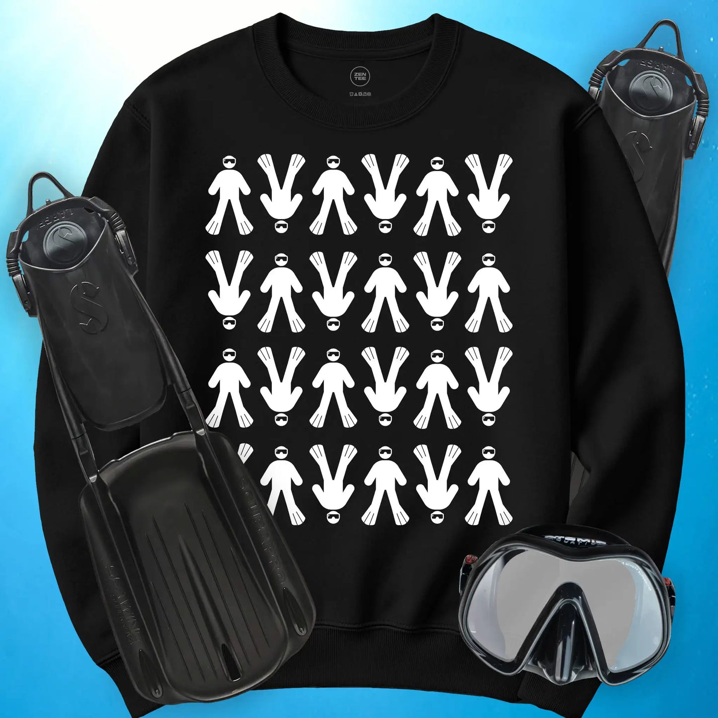 Diver Icon Pattern Sweatshirt