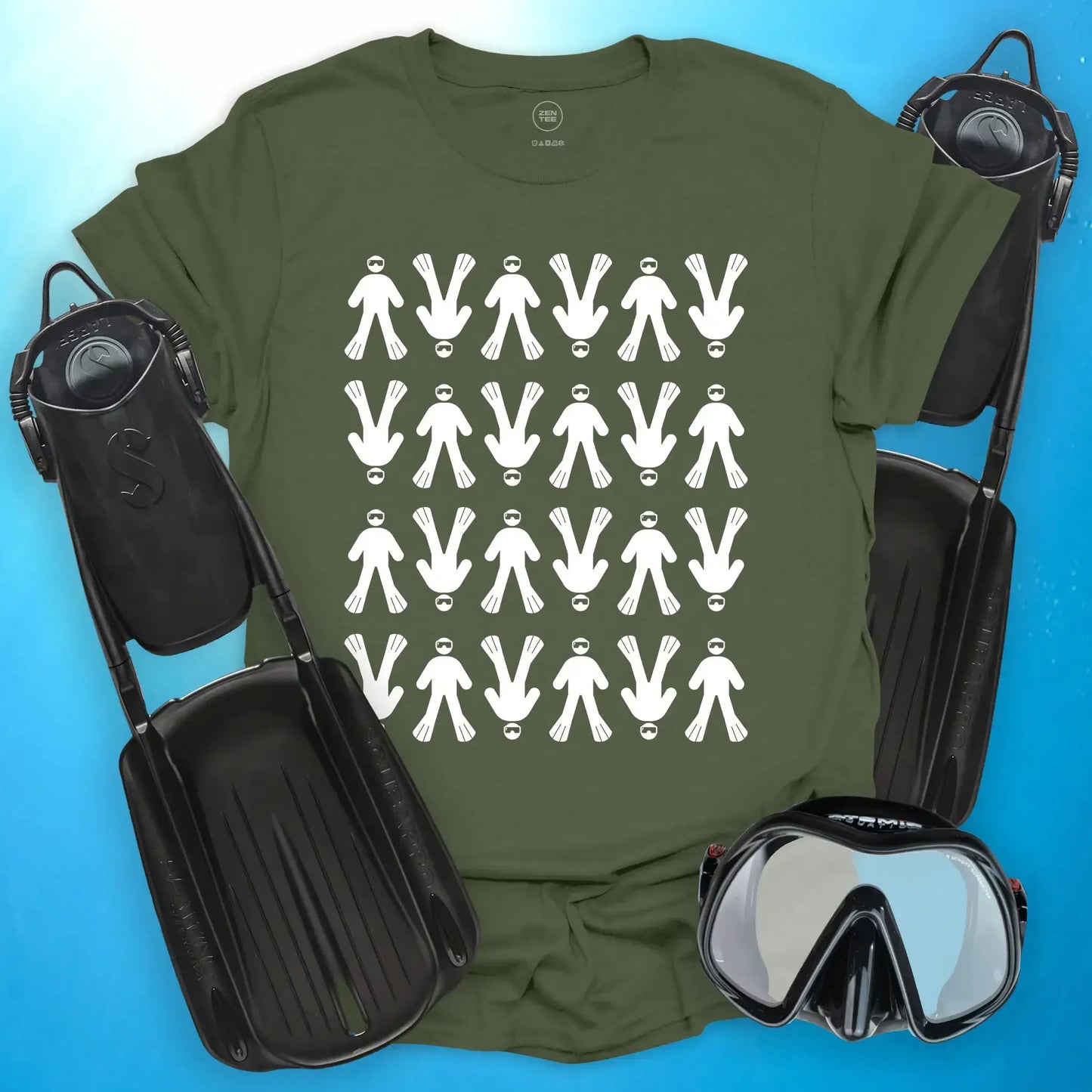 Diver Icon Pattern T-Shirt