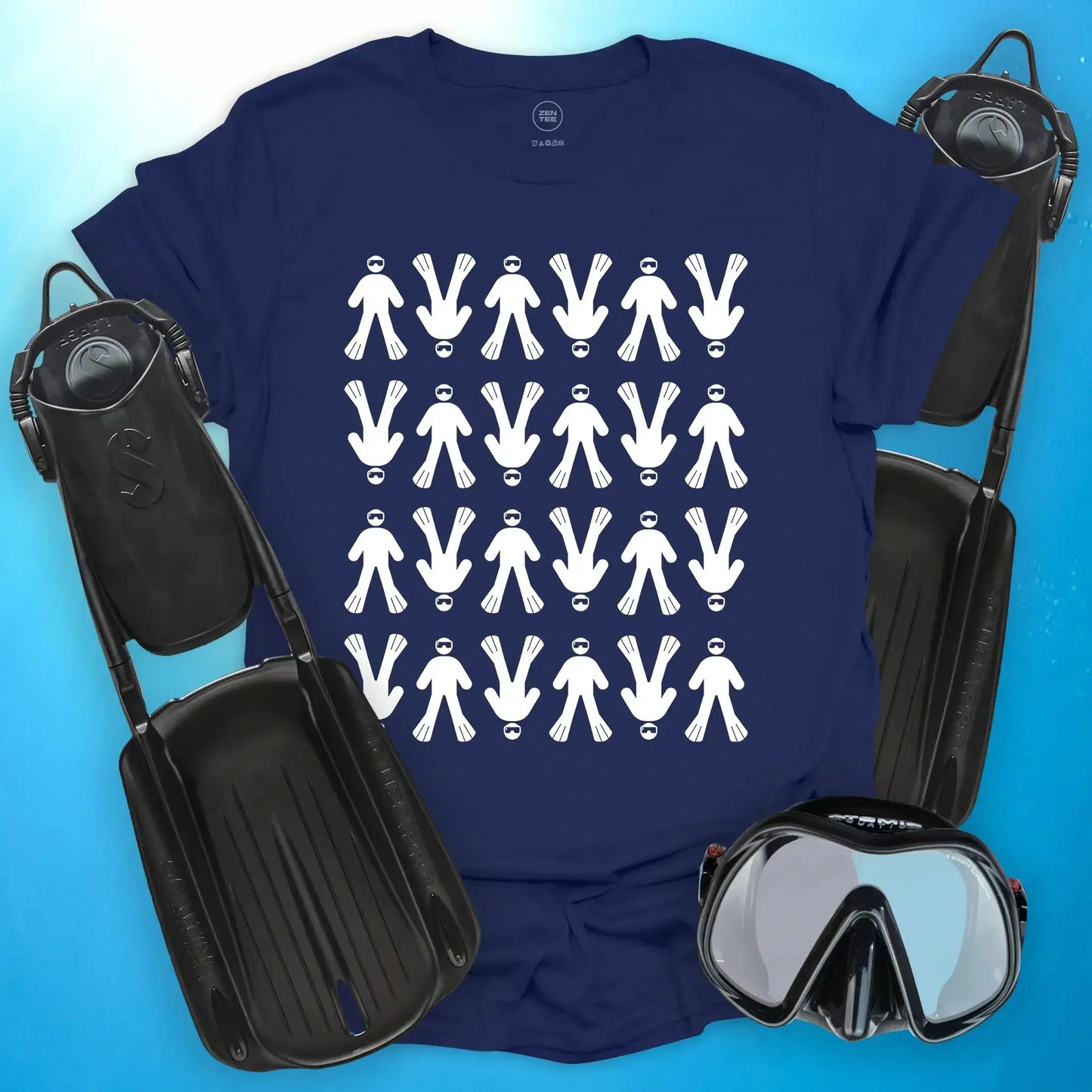 Diver Icon Pattern T-Shirt