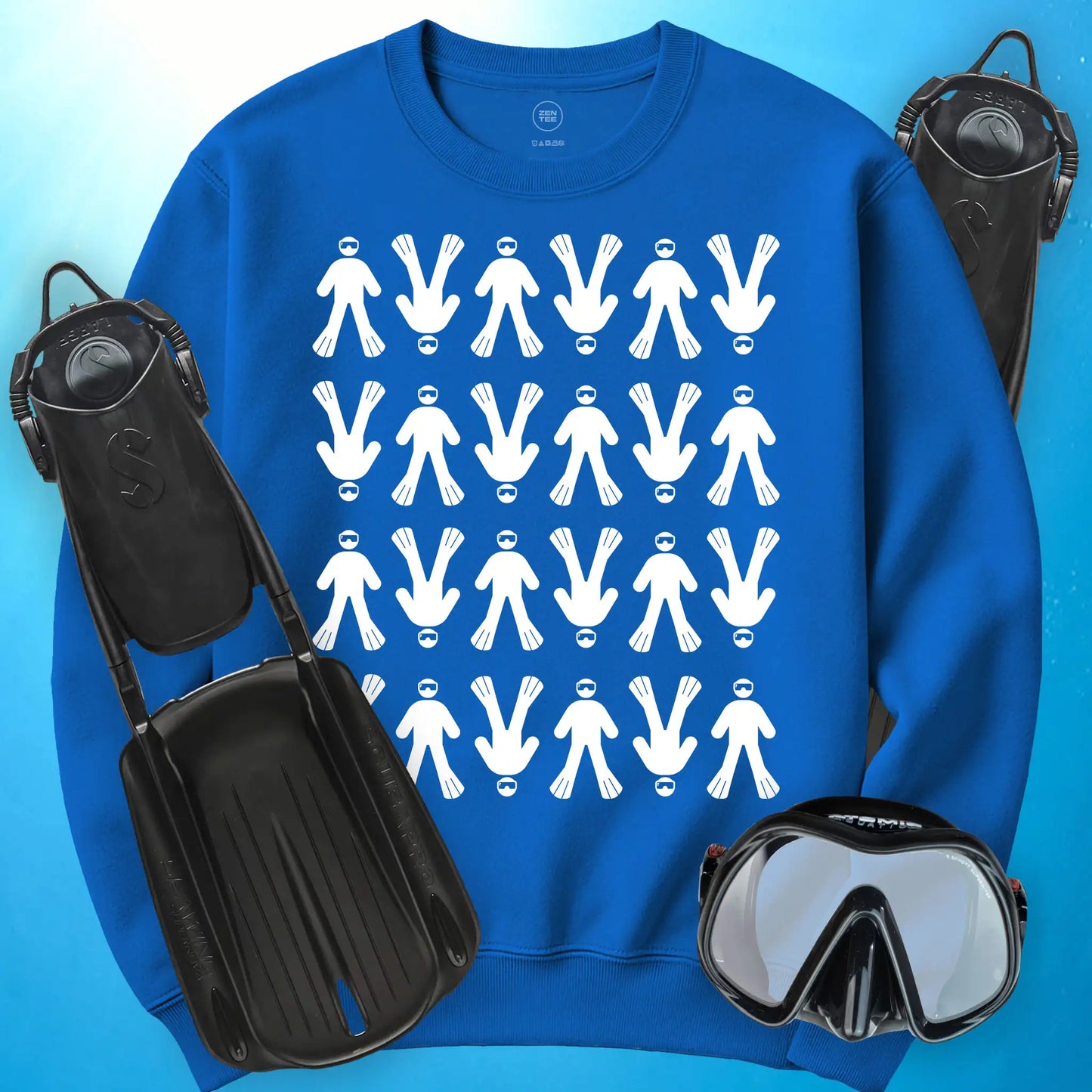 Diver Icon Pattern Sweatshirt