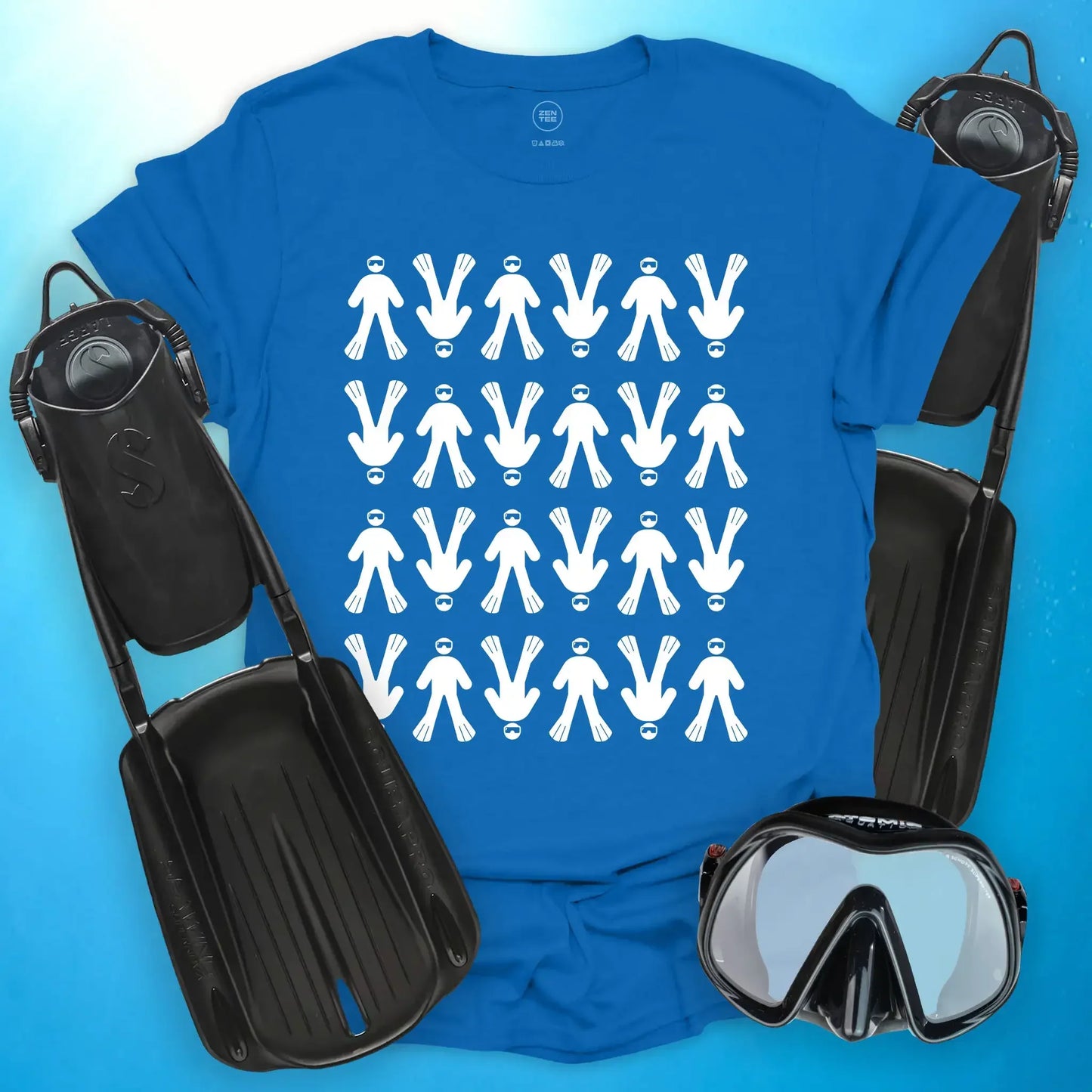 Diver Icon Pattern T-Shirt