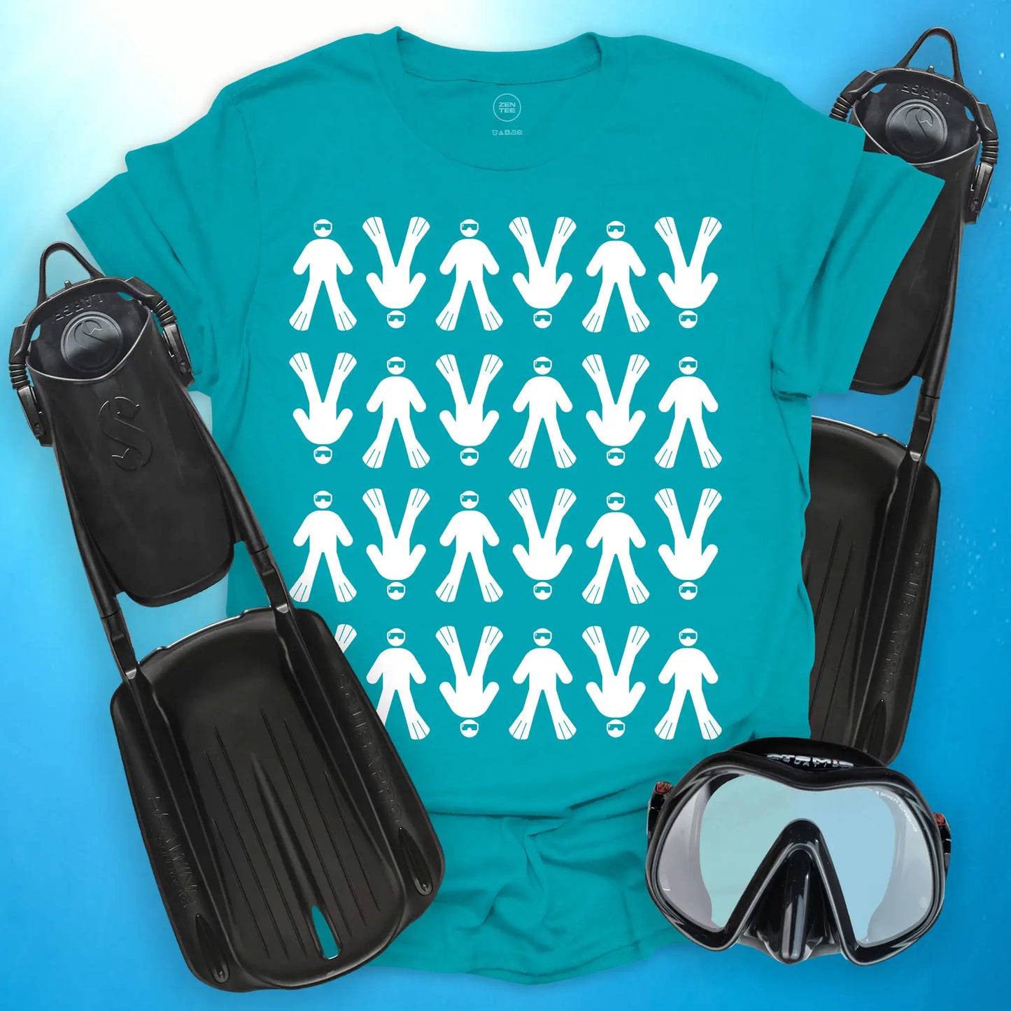 Diver Icon Pattern T-Shirt