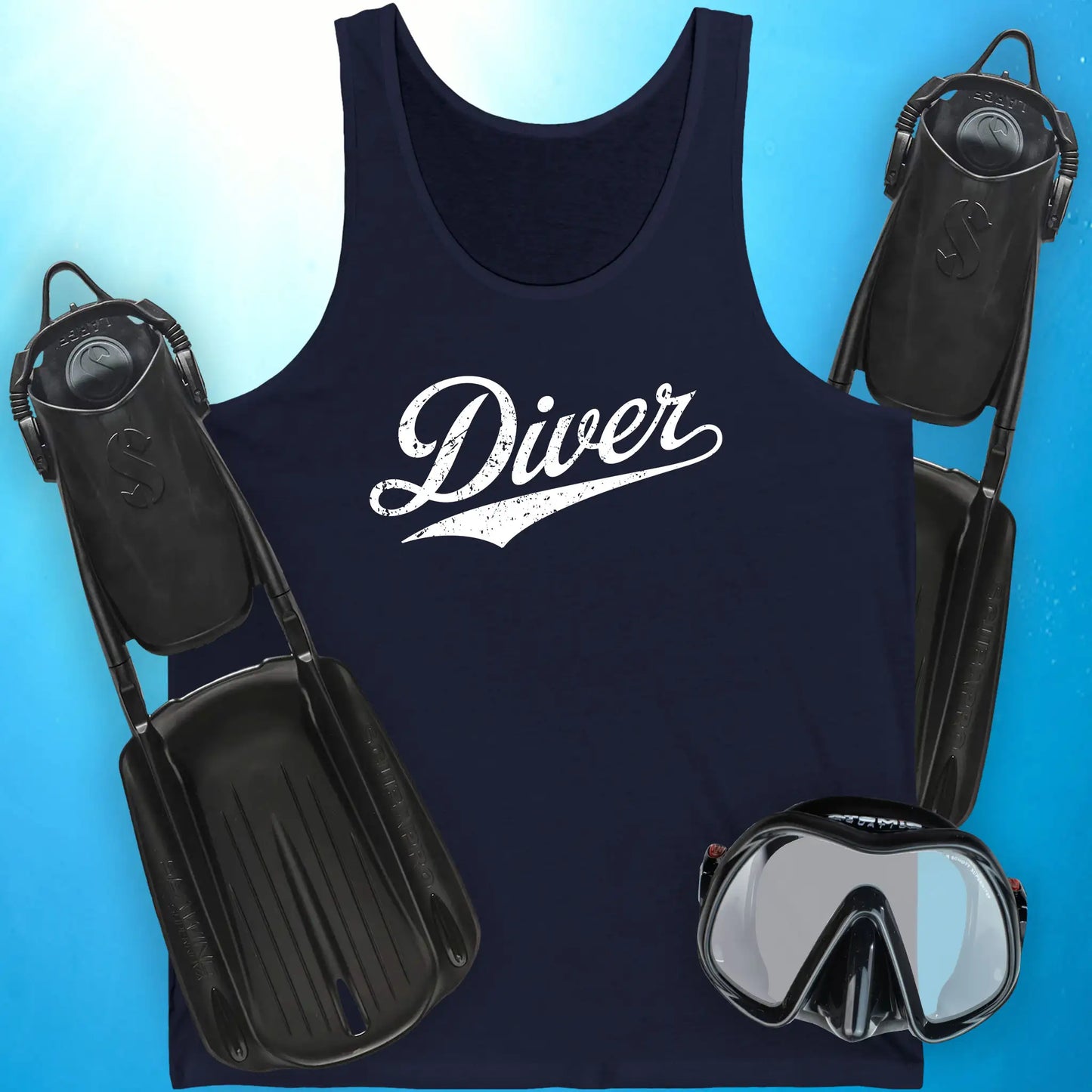 Diver Script Tank Top