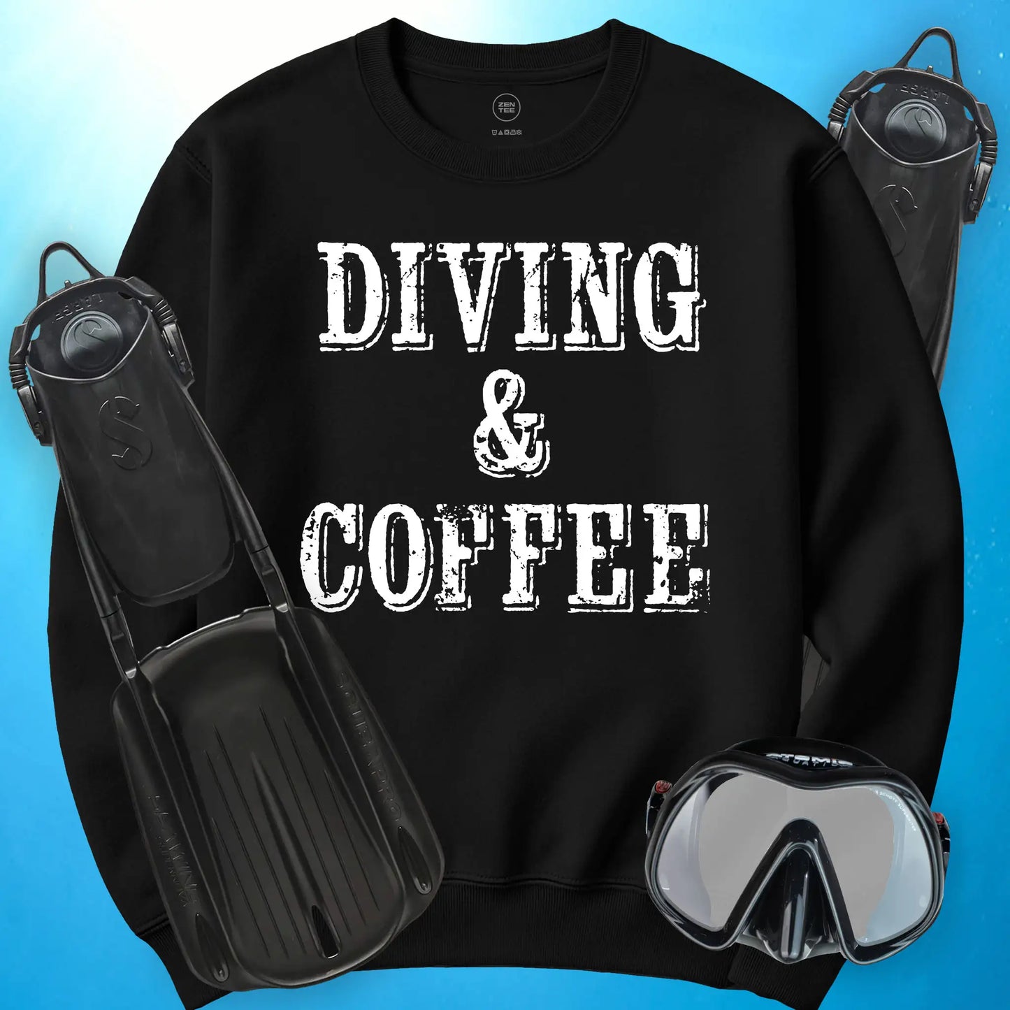 Diving and Coffee Sweatshirt