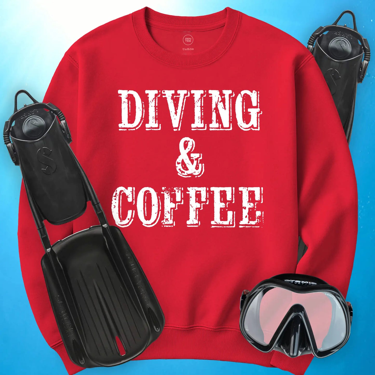 Diving and Coffee Sweatshirt