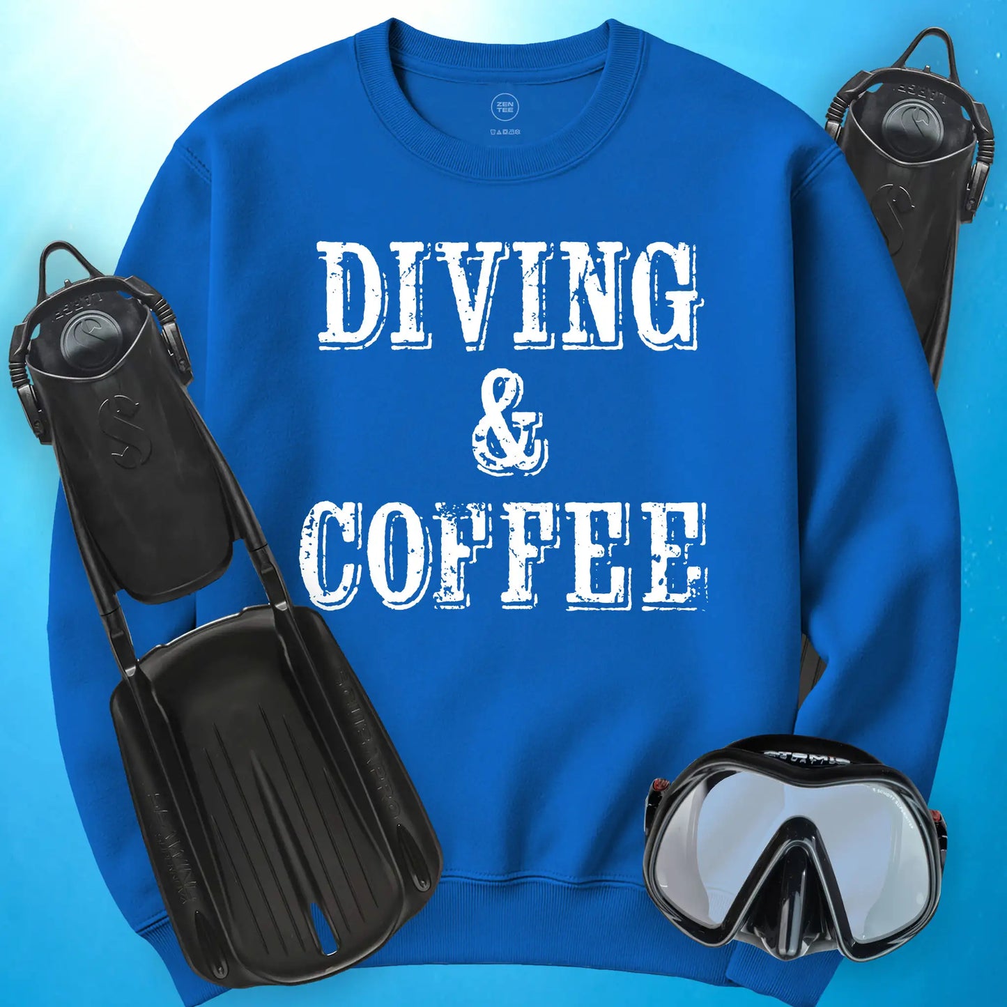 Diving and Coffee Sweatshirt