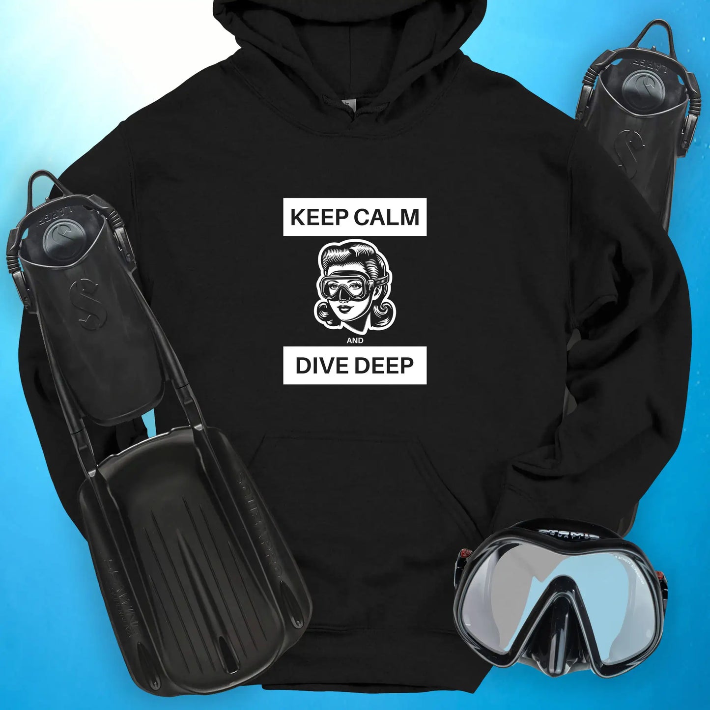 Keep Calm and Dive Deep Hoodie