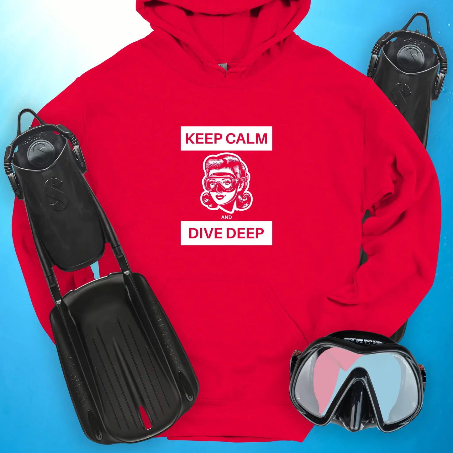 Keep Calm and Dive Deep Hoodie