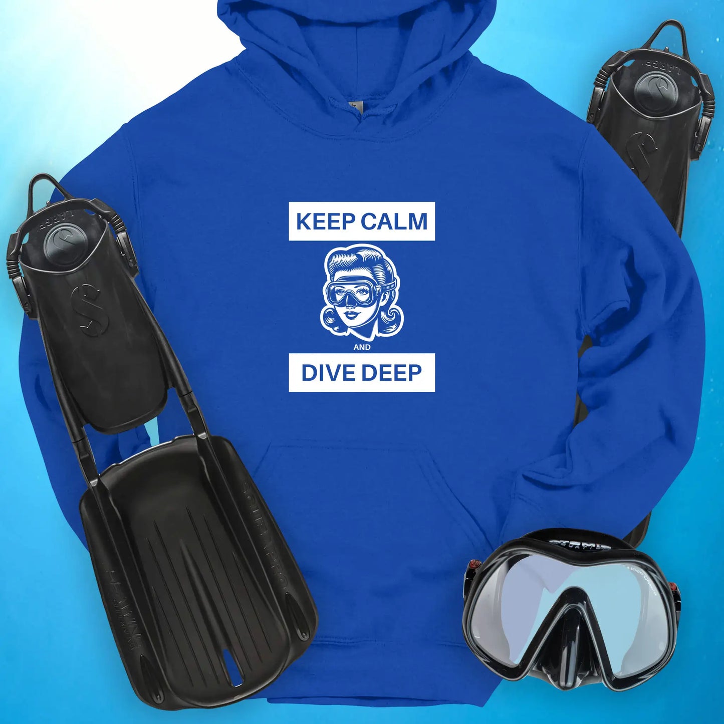 Keep Calm and Dive Deep Hoodie
