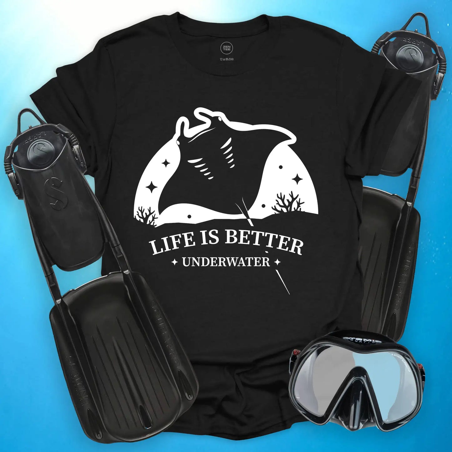 Life Is Better – Manta Ray T-Shirt
