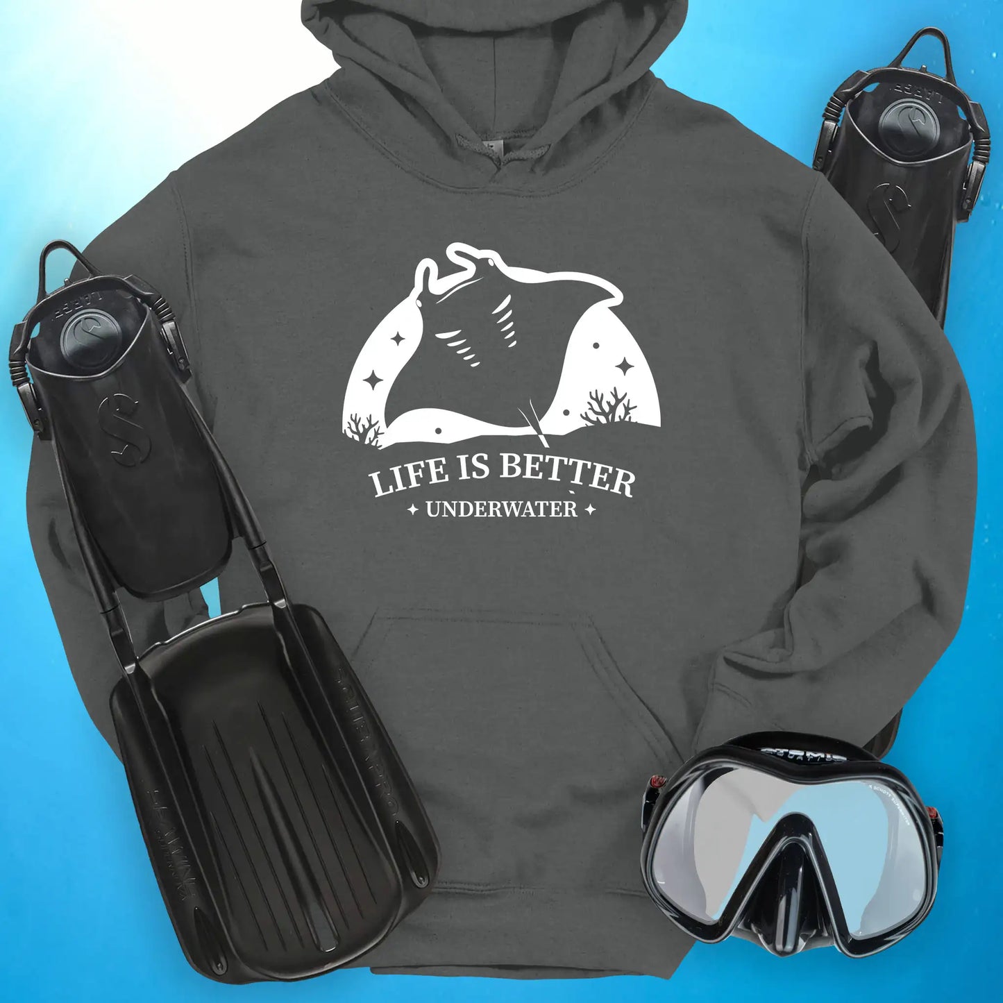 Life is Better - Manta Ray Hoodie