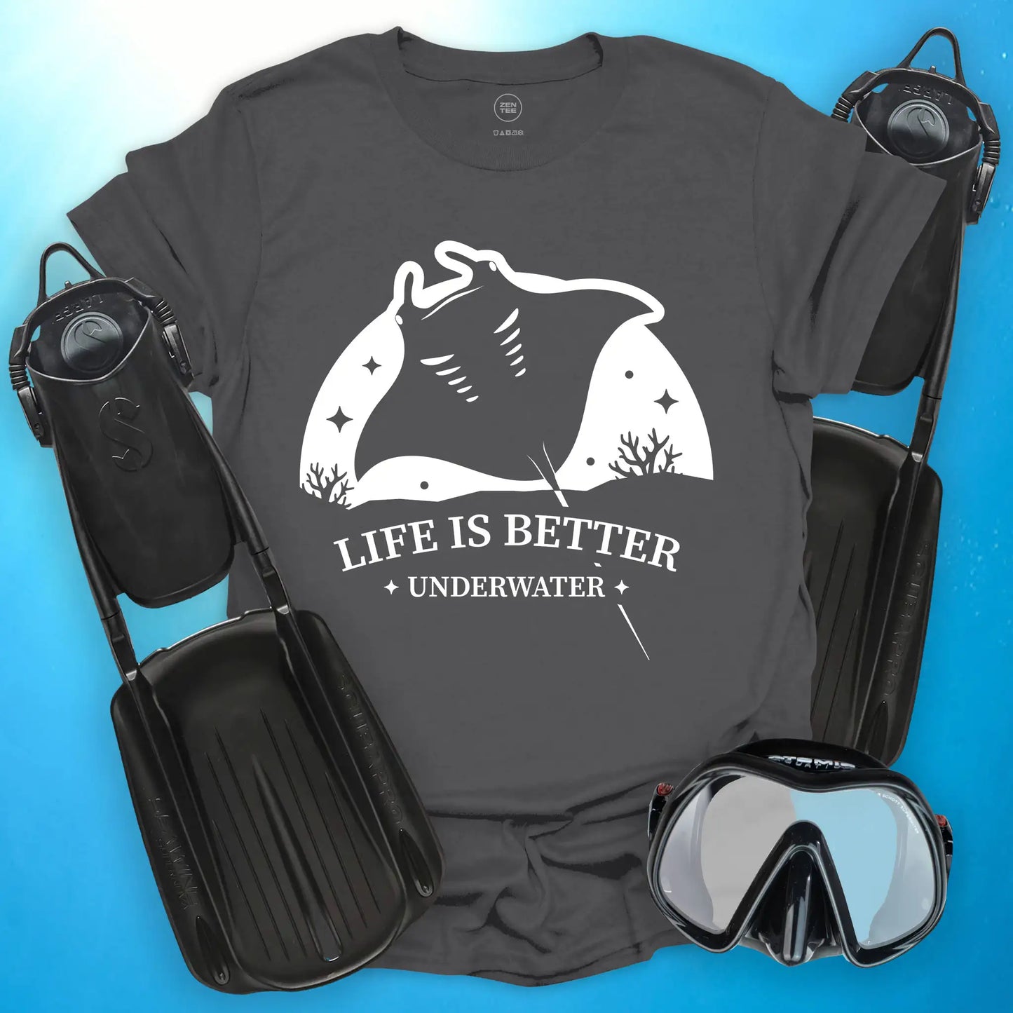 Life Is Better – Manta Ray T-Shirt