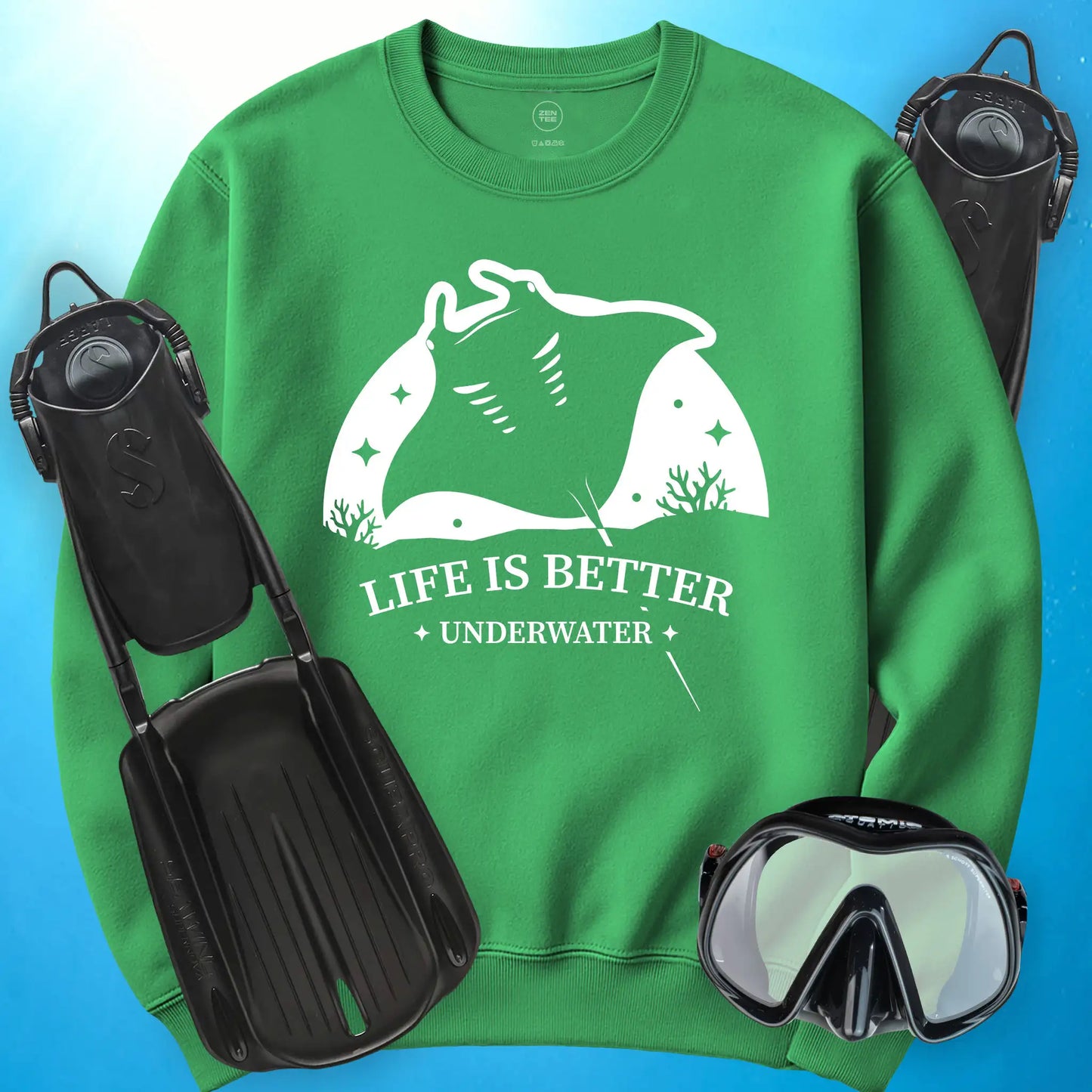 Life is Better - Manta Ray Sweatshirt