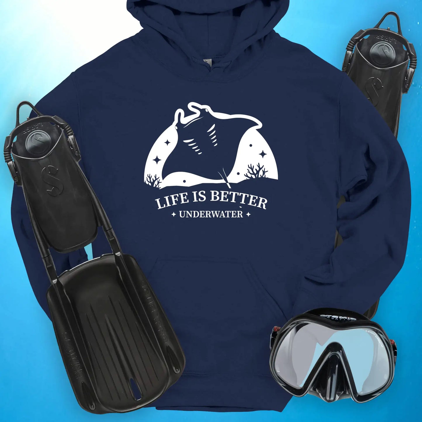 Life is Better - Manta Ray Hoodie