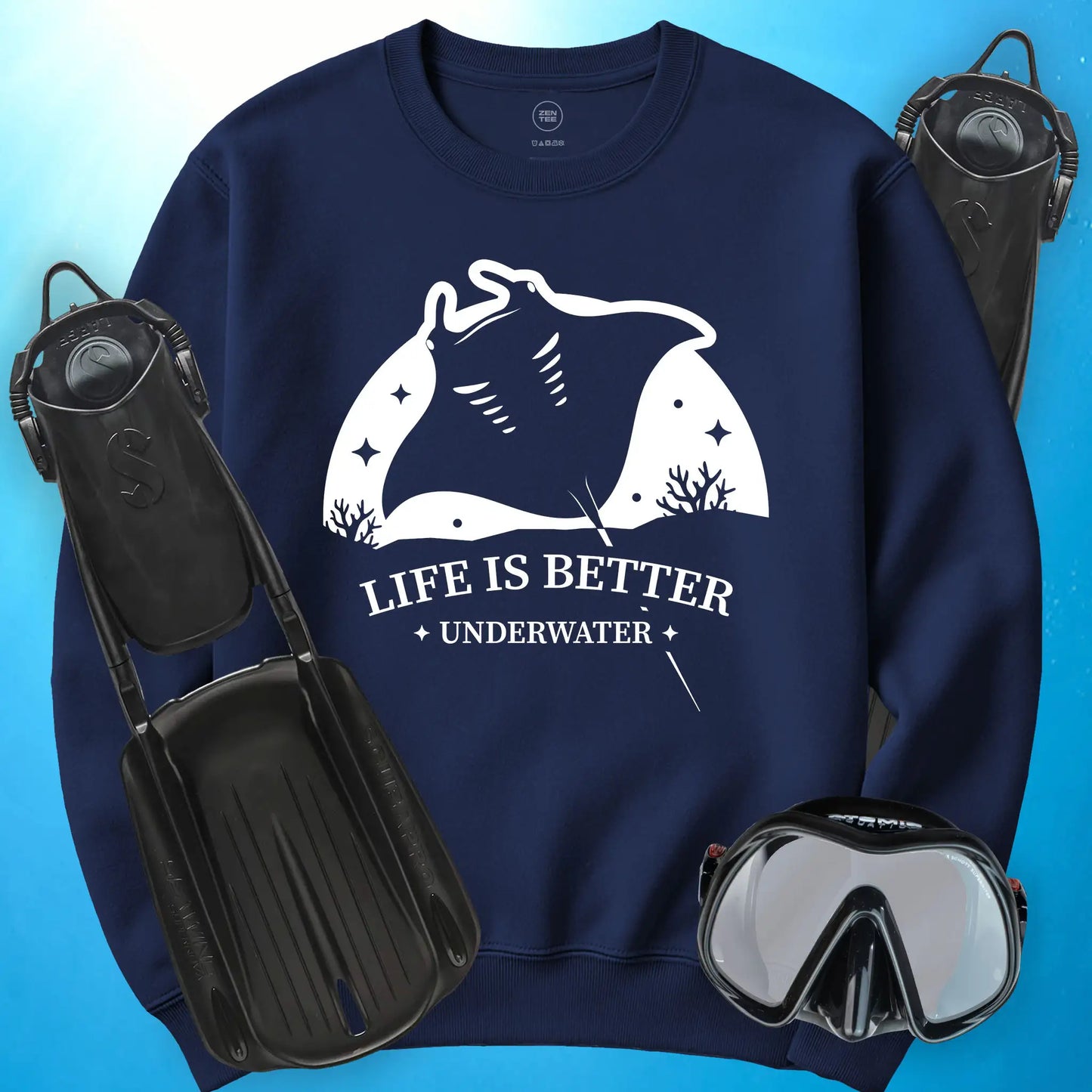 Life is Better - Manta Ray Sweatshirt