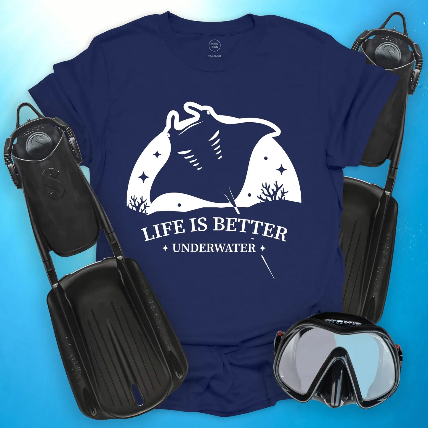 Life Is Better – Manta Ray T-Shirt