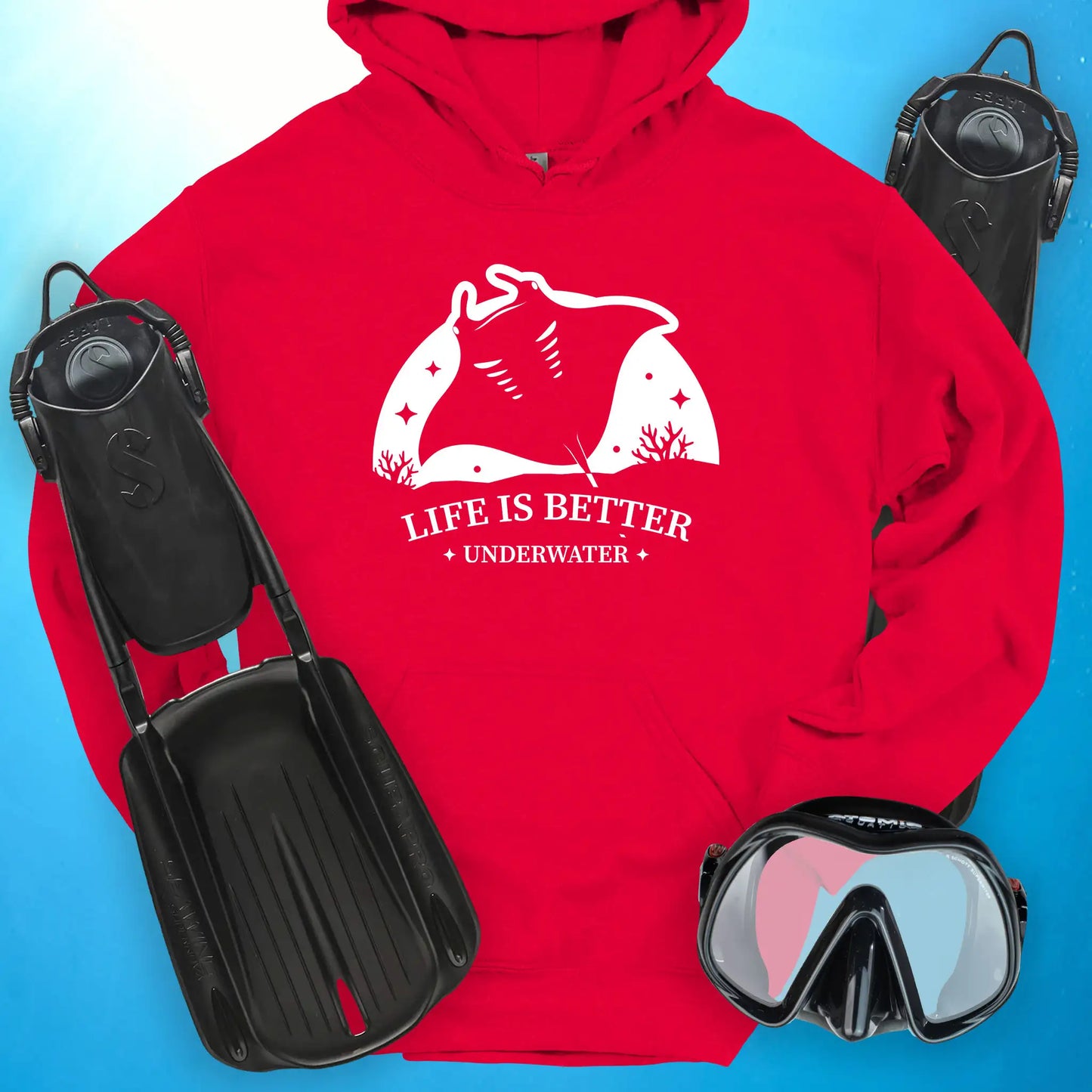 Life is Better - Manta Ray Hoodie