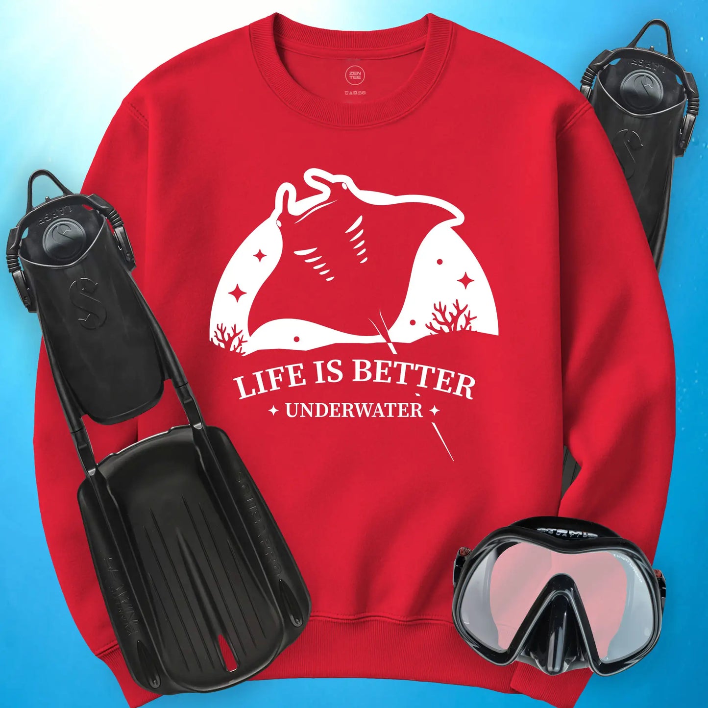 Life is Better - Manta Ray Sweatshirt