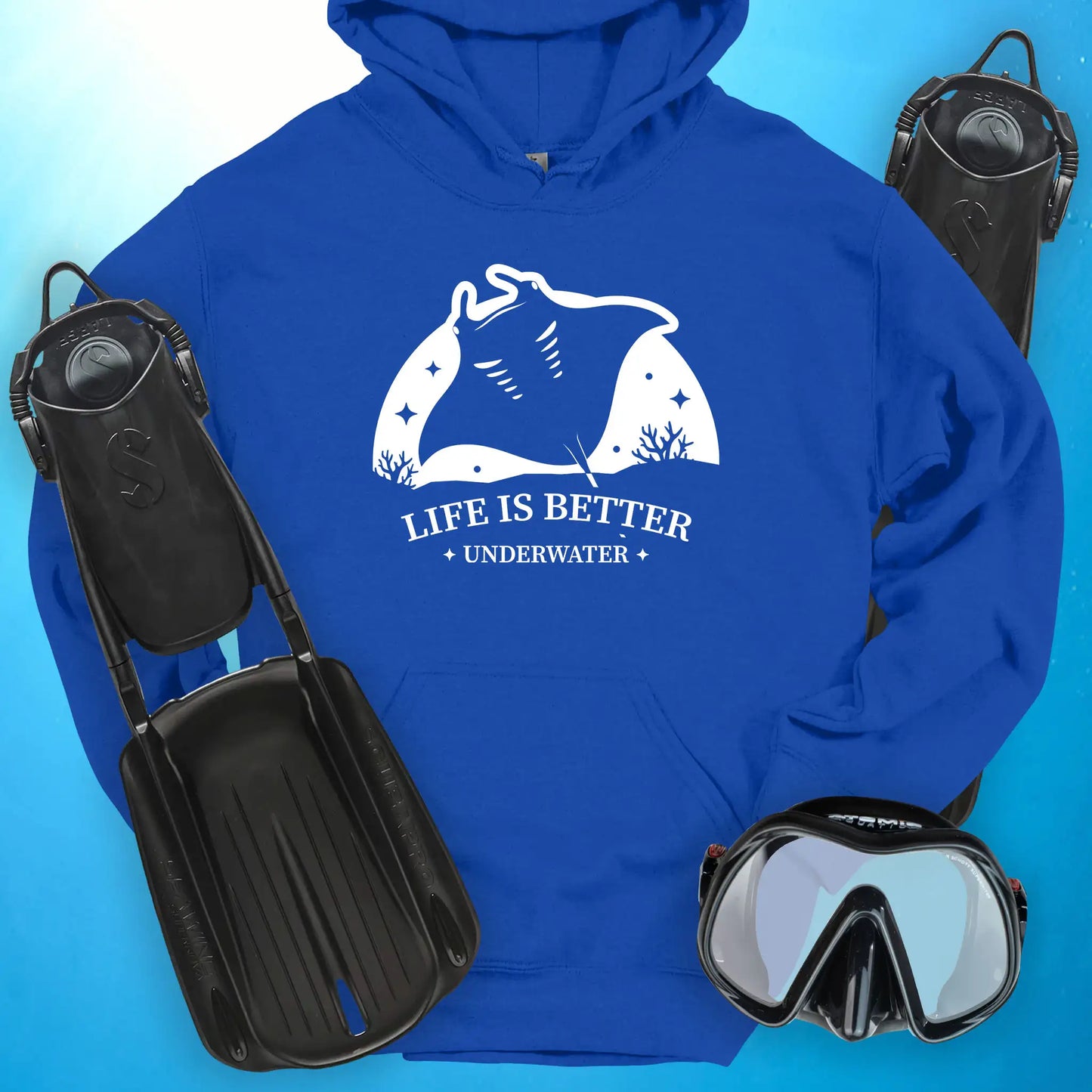 Life is Better - Manta Ray Hoodie