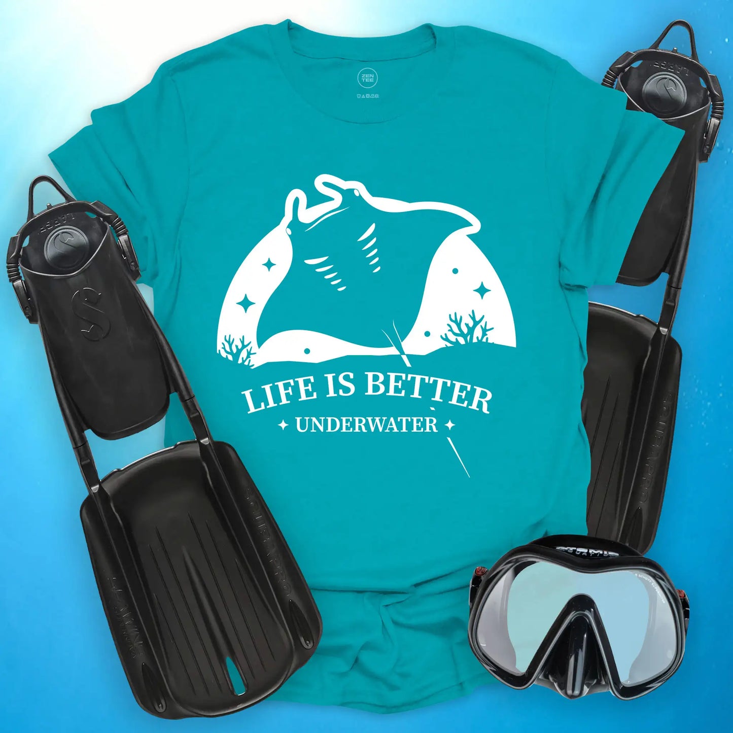 Life Is Better – Manta Ray T-Shirt