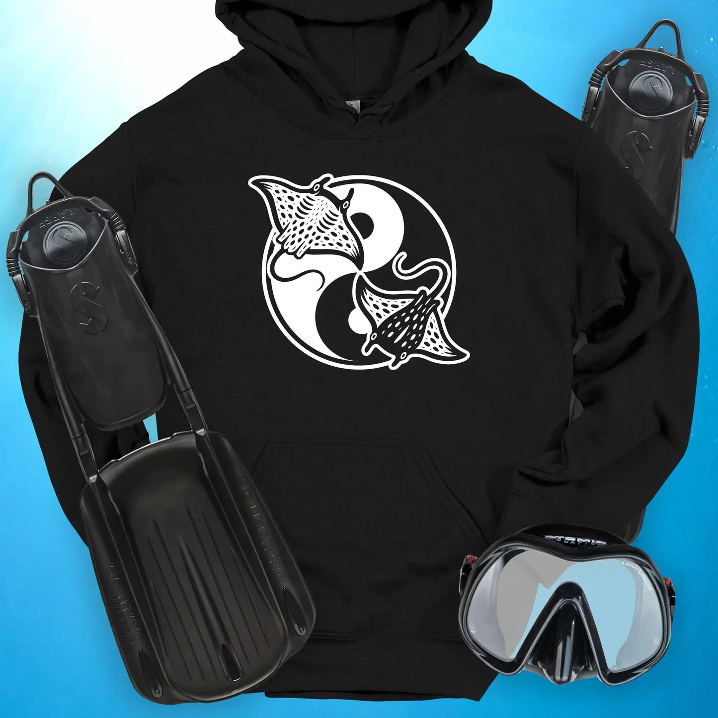Manta Ray Yin Yang Hoodie