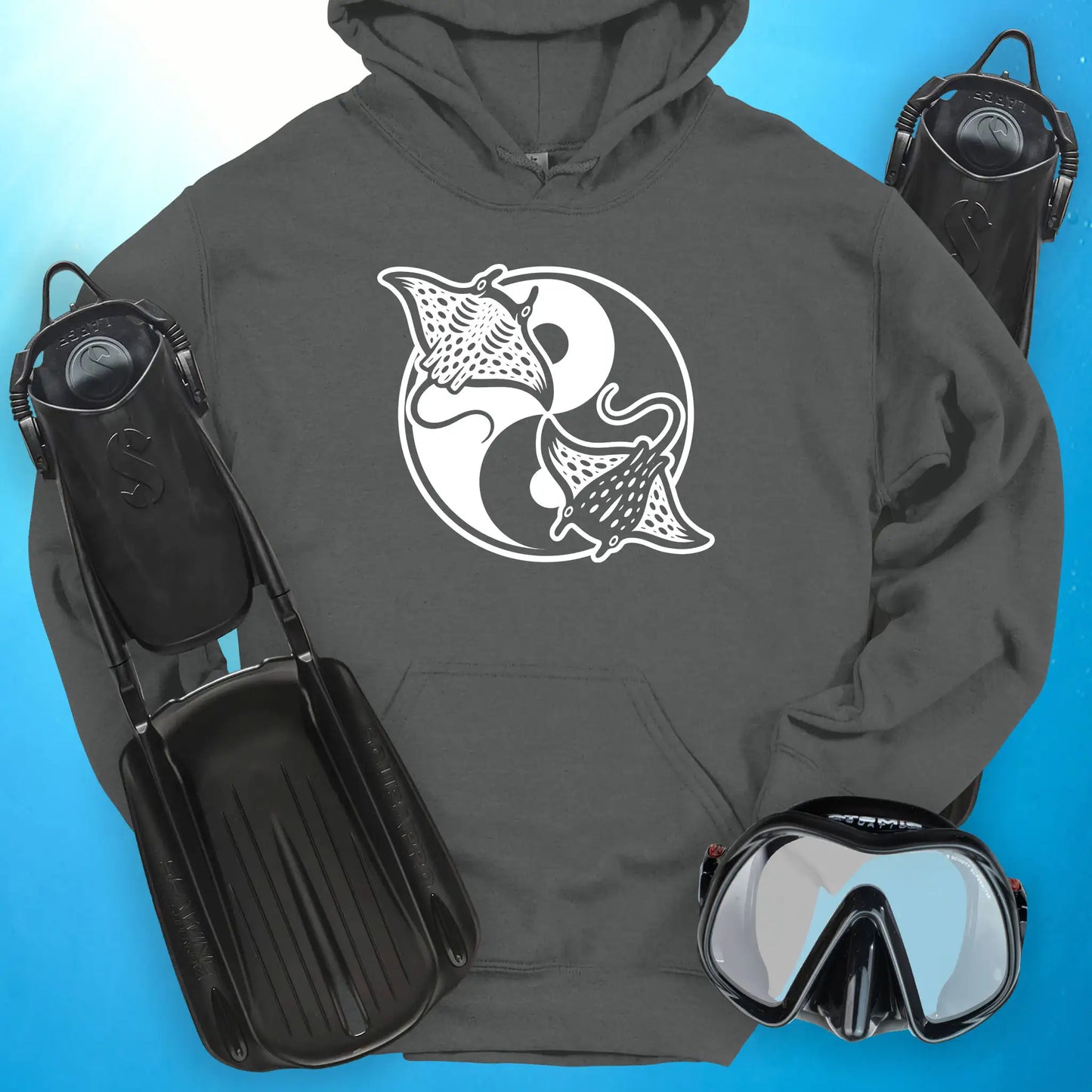 Manta Ray Yin Yang Hoodie