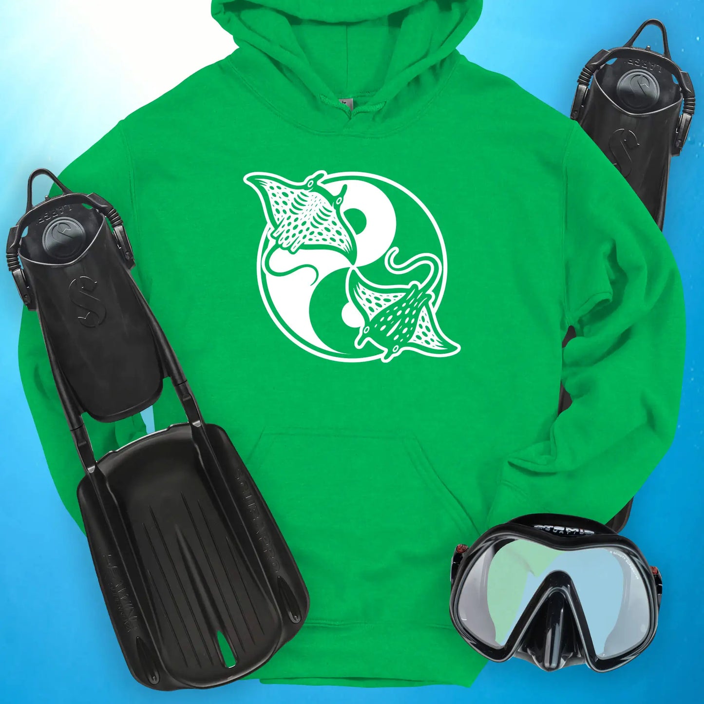 Manta Ray Yin Yang Hoodie