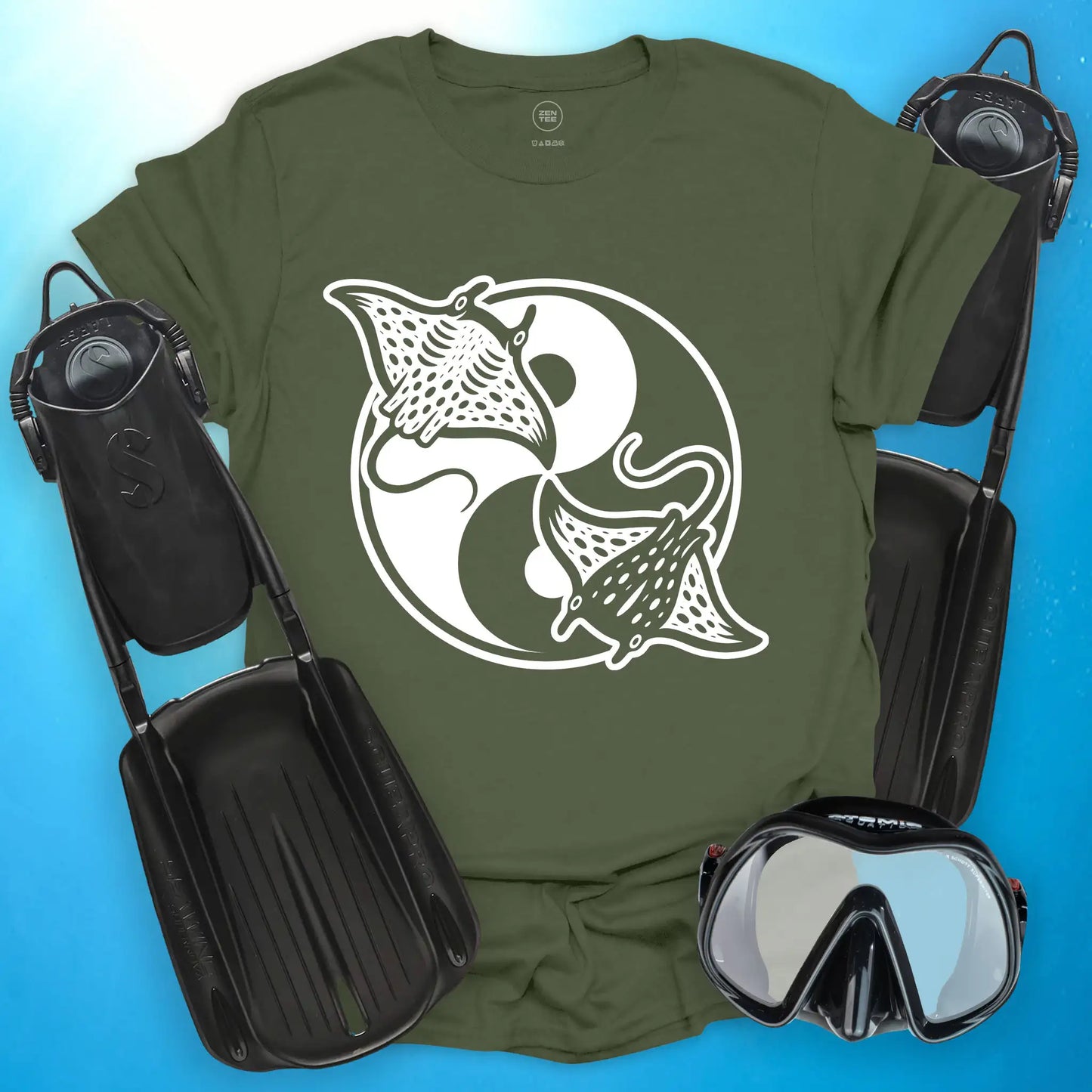 Manta Ray Yin Yang T-Shirt