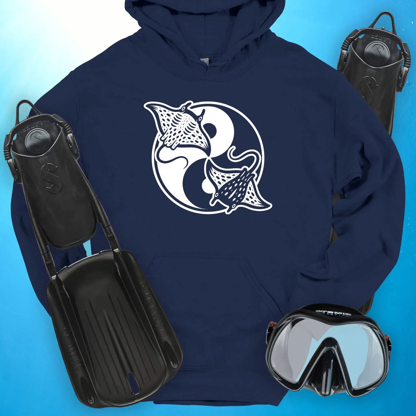 Manta Ray Yin Yang Hoodie