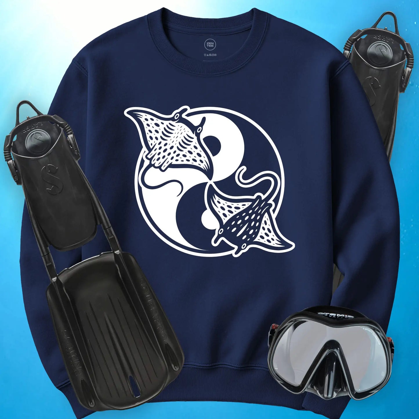 Manta Ray Yin Yang Sweatshirt