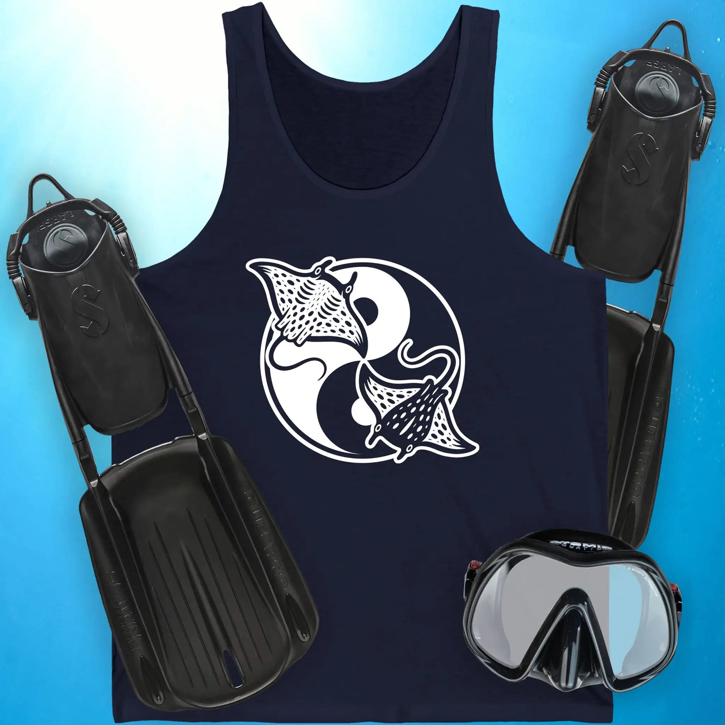 Manta Ray Yin Yang Tank Top
