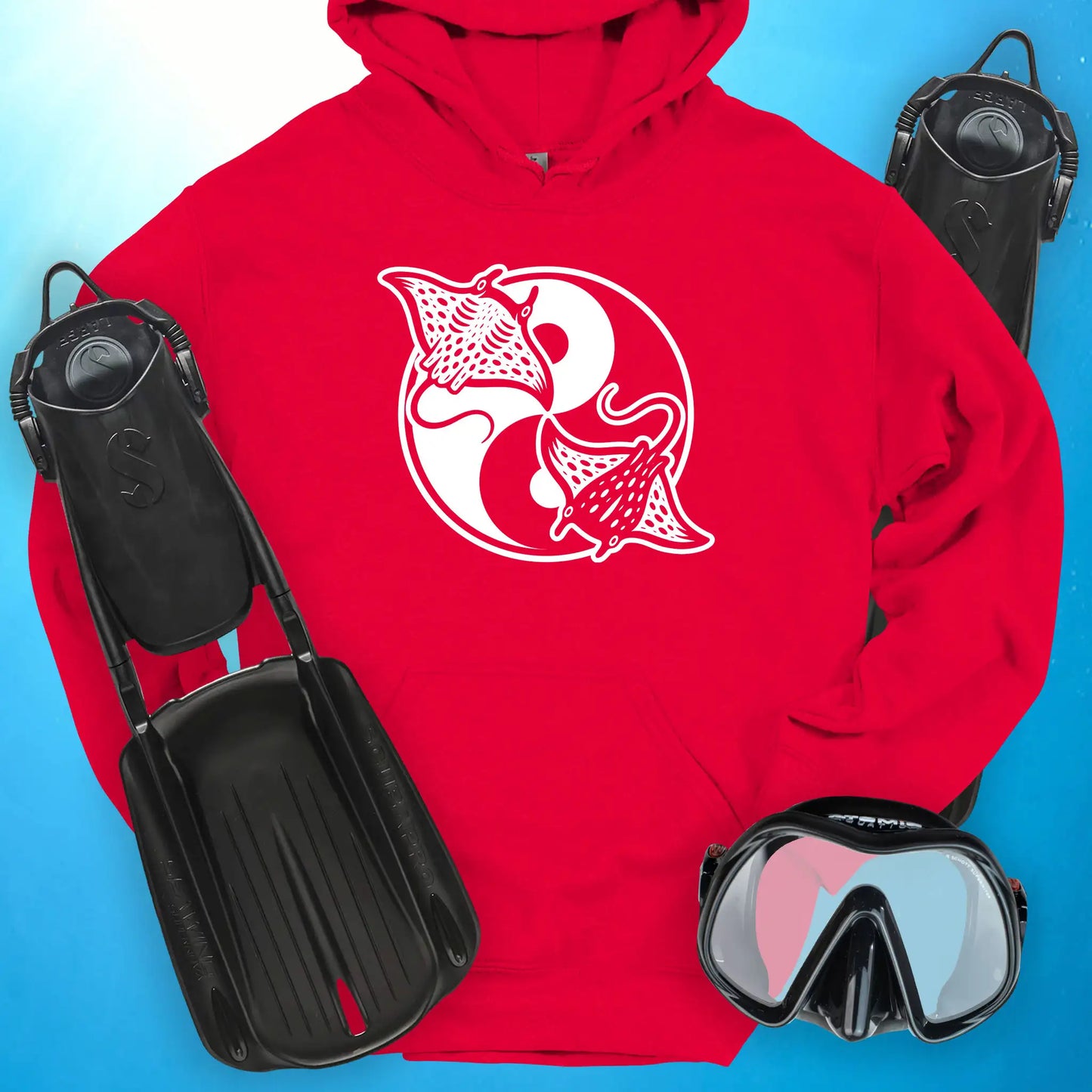 Manta Ray Yin Yang Hoodie