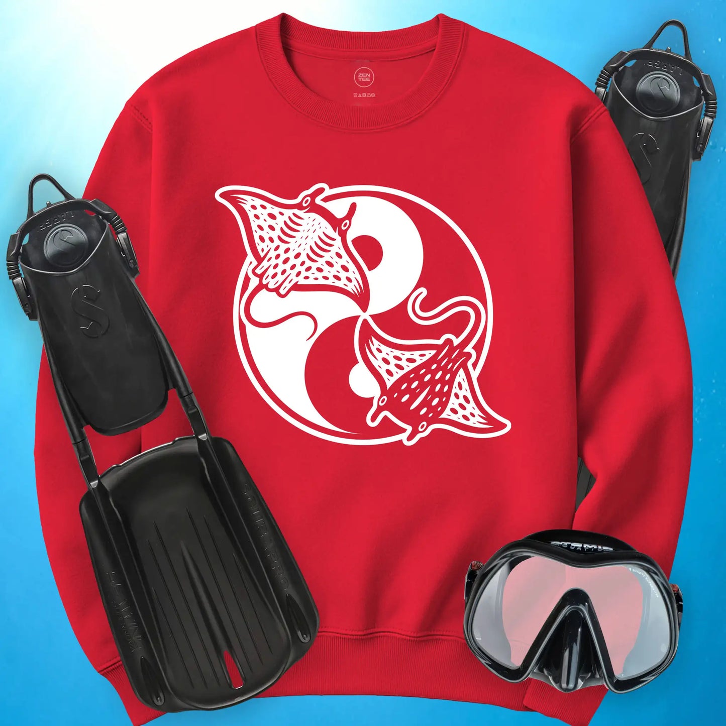 Manta Ray Yin Yang Sweatshirt