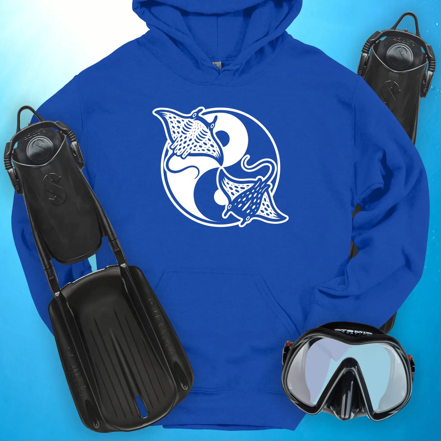 Manta Ray Yin Yang Hoodie