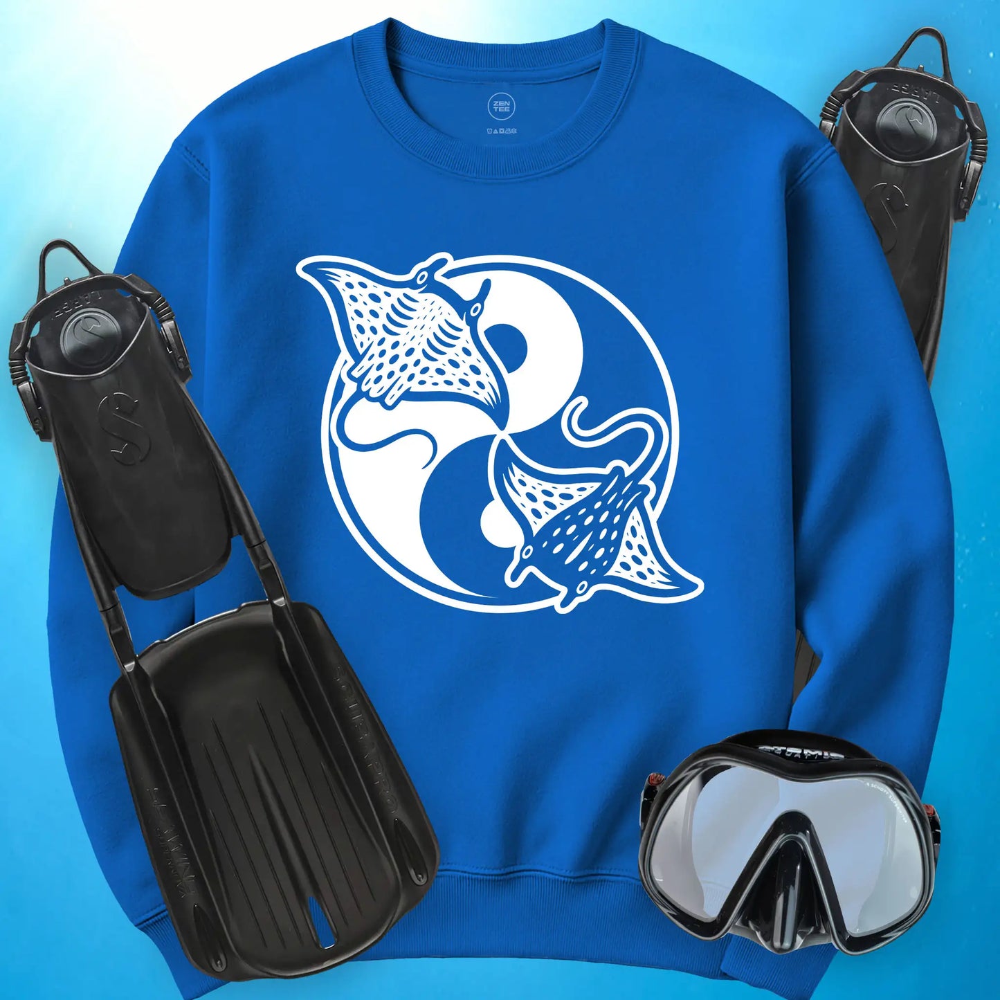Manta Ray Yin Yang Sweatshirt