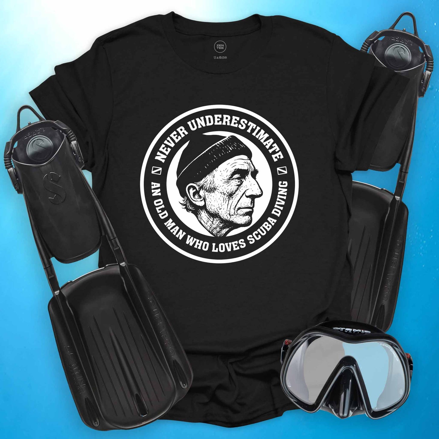 Never Underestimate and Old Man T-shirt