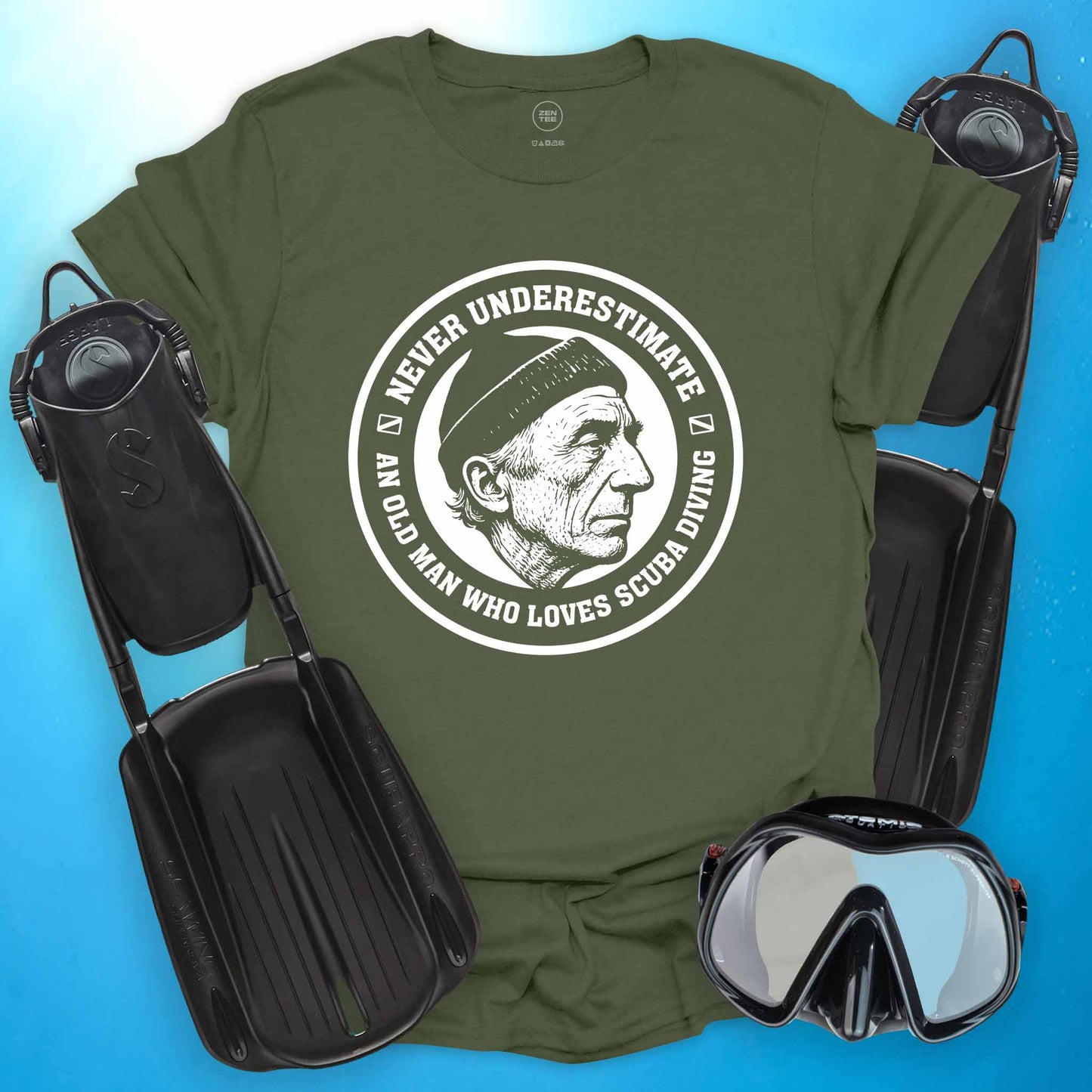 Never Underestimate and Old Man T-shirt