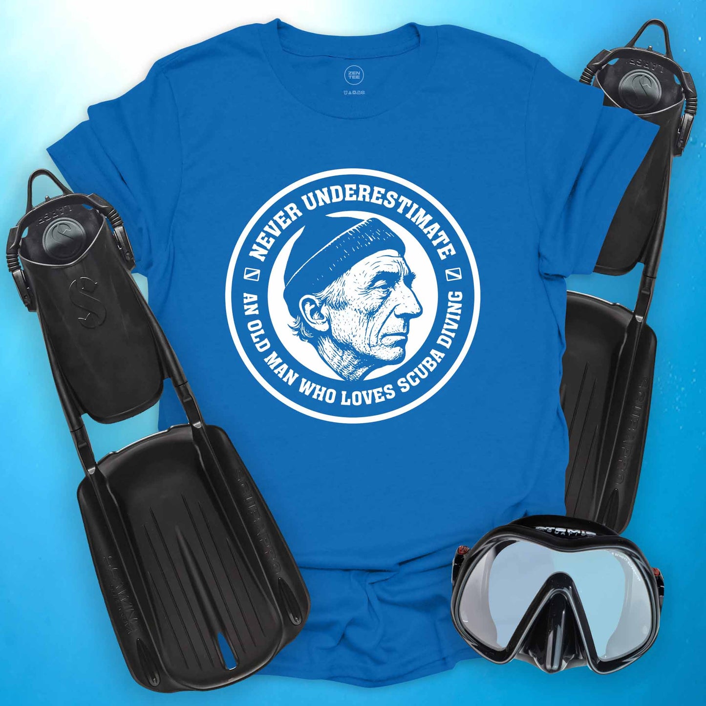 Never Underestimate and Old Man T-shirt