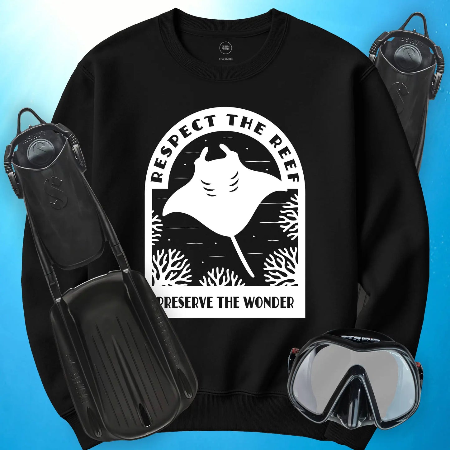 Respect The Reef - Manta Ray Sweatshirt