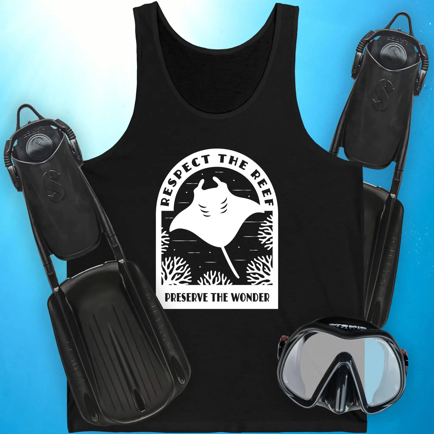 Respect The Reef - Manta Ray Tank Top