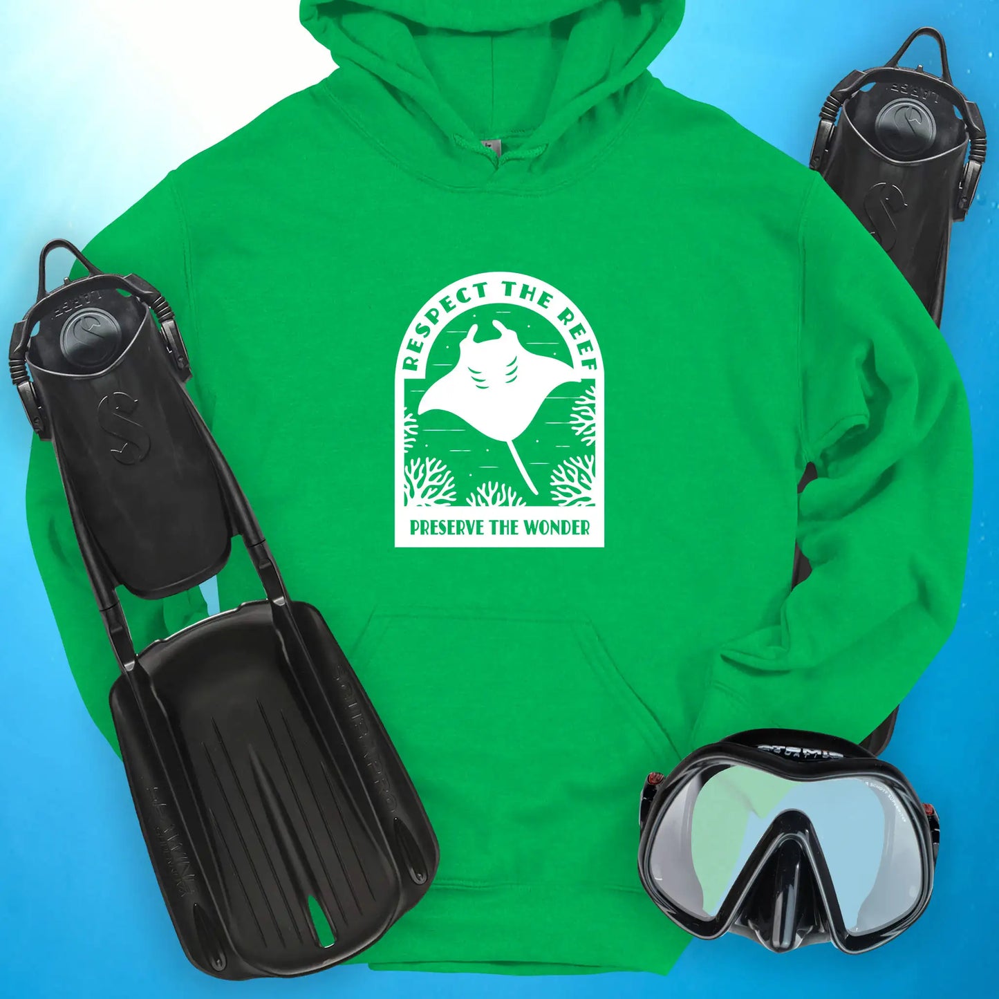 Respect The Reef - Manta Ray Hoodie