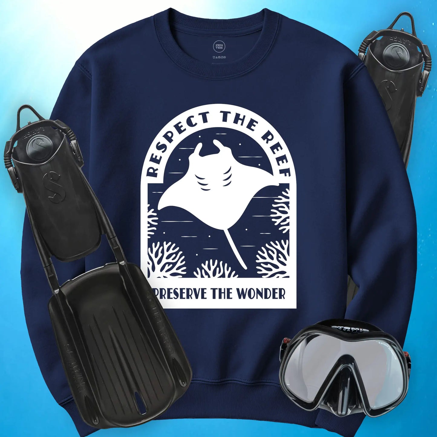 Respect The Reef - Manta Ray Sweatshirt