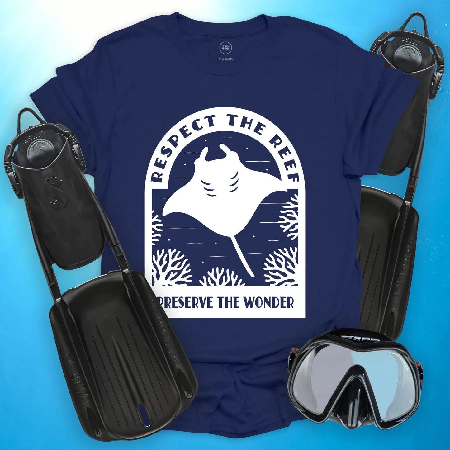Respect The Reef - Manta Ray T-Shirt