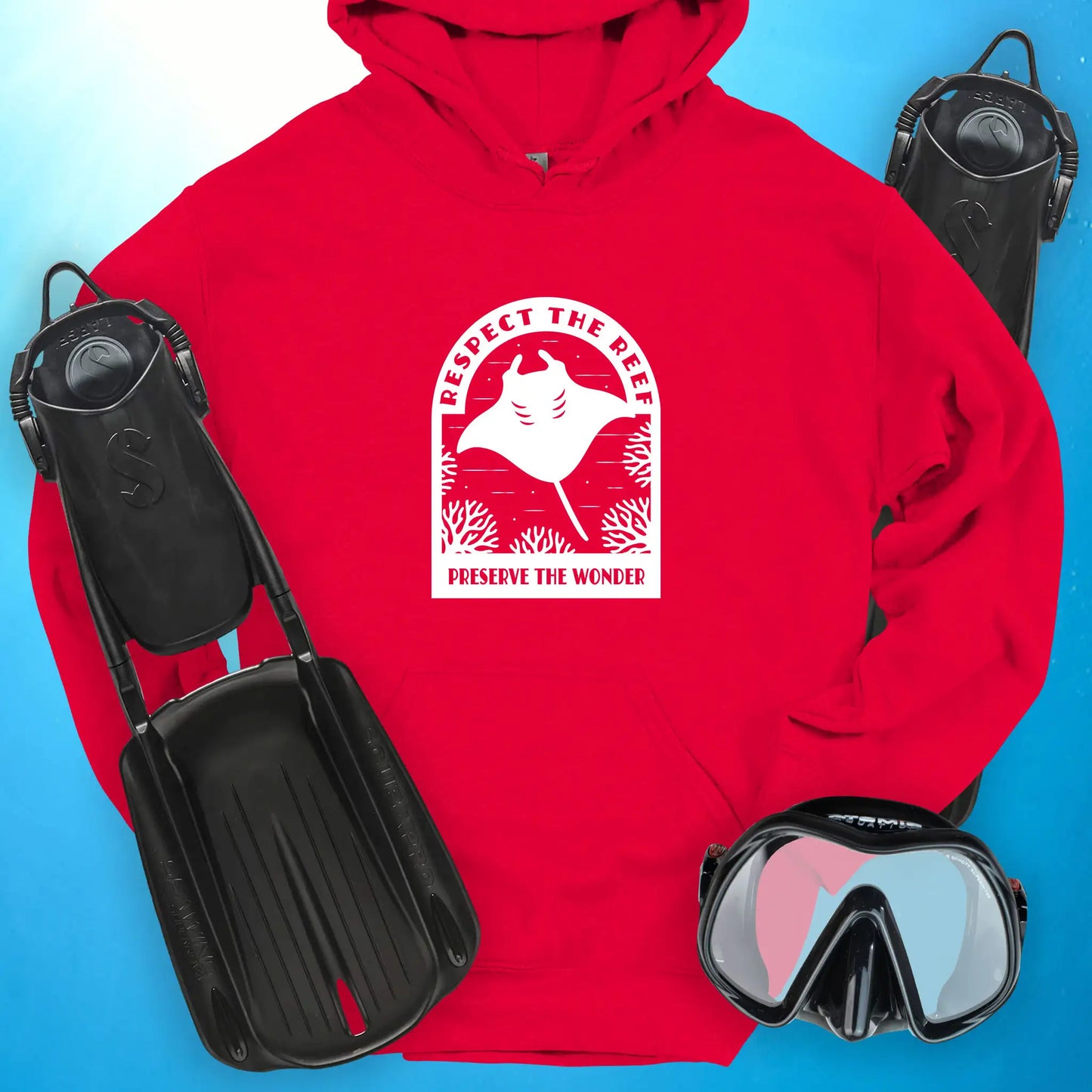 Respect The Reef - Manta Ray Hoodie