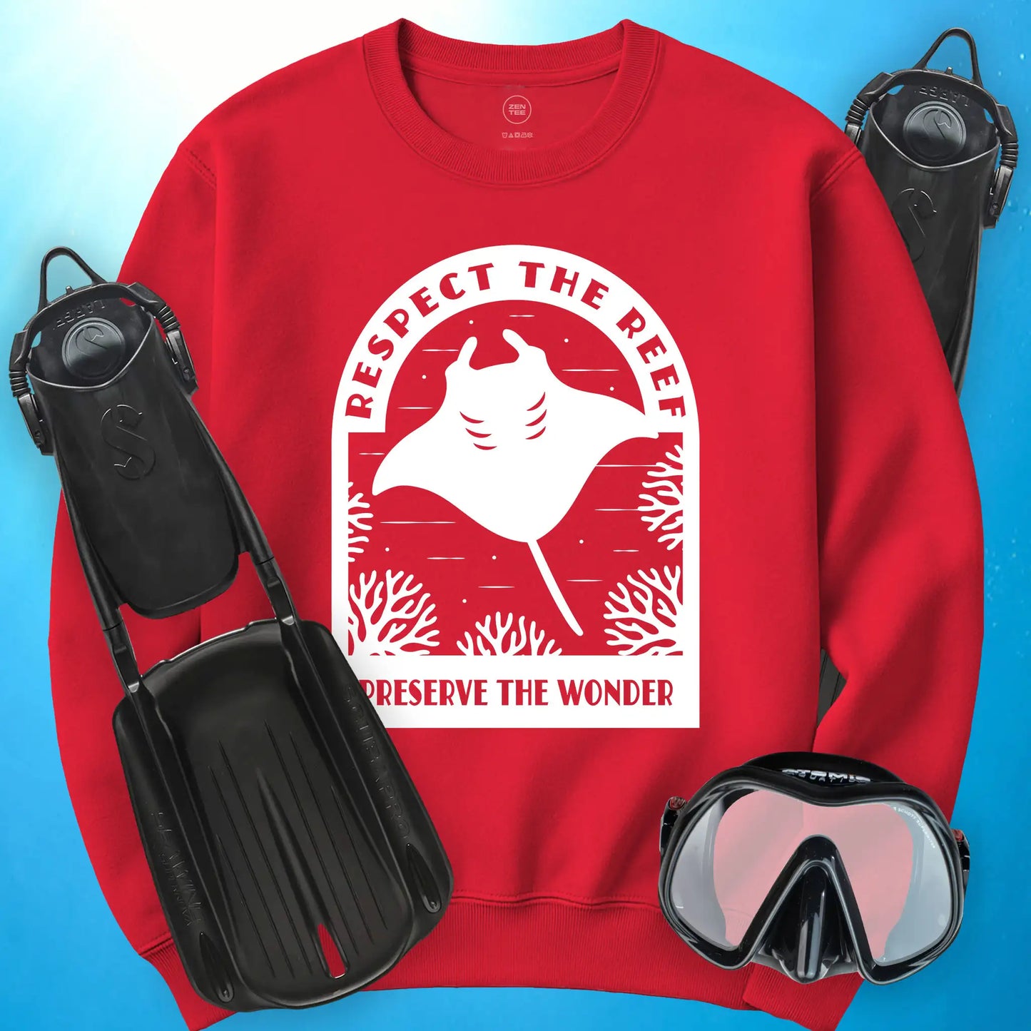 Respect The Reef - Manta Ray Sweatshirt